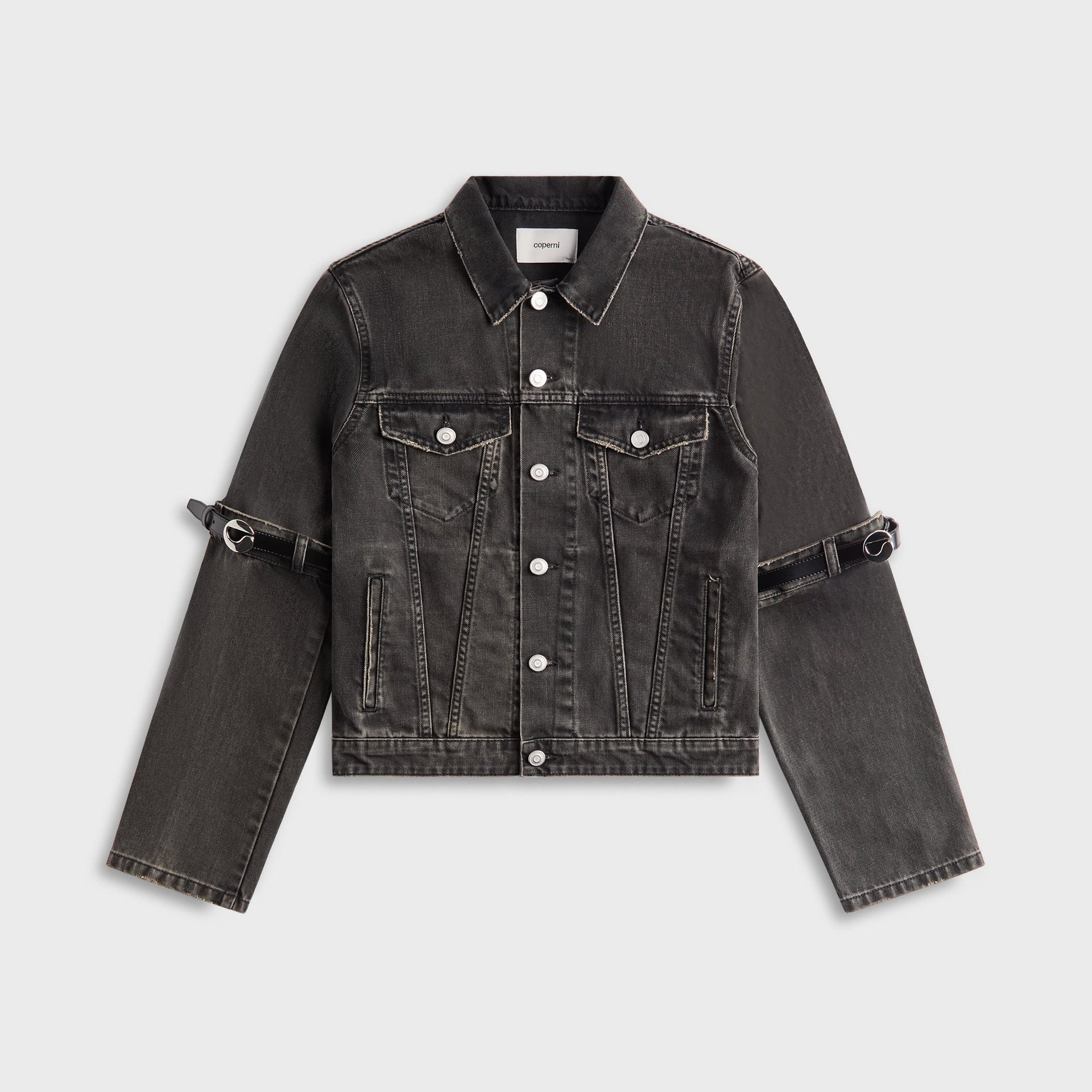 Coperni Hybrid Denim Short Jacket - Black