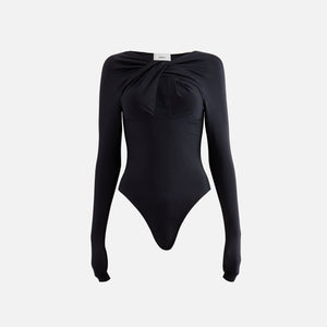 Coperni Twisted Cut Out Jersey Bodysuit - Black