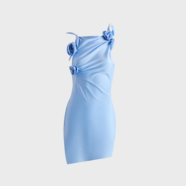 パーティードレス Coperni COPR154F5001 Dresses Asymmetric flower mini dress Snake Print Asymmetric Flower Gown – Coperni