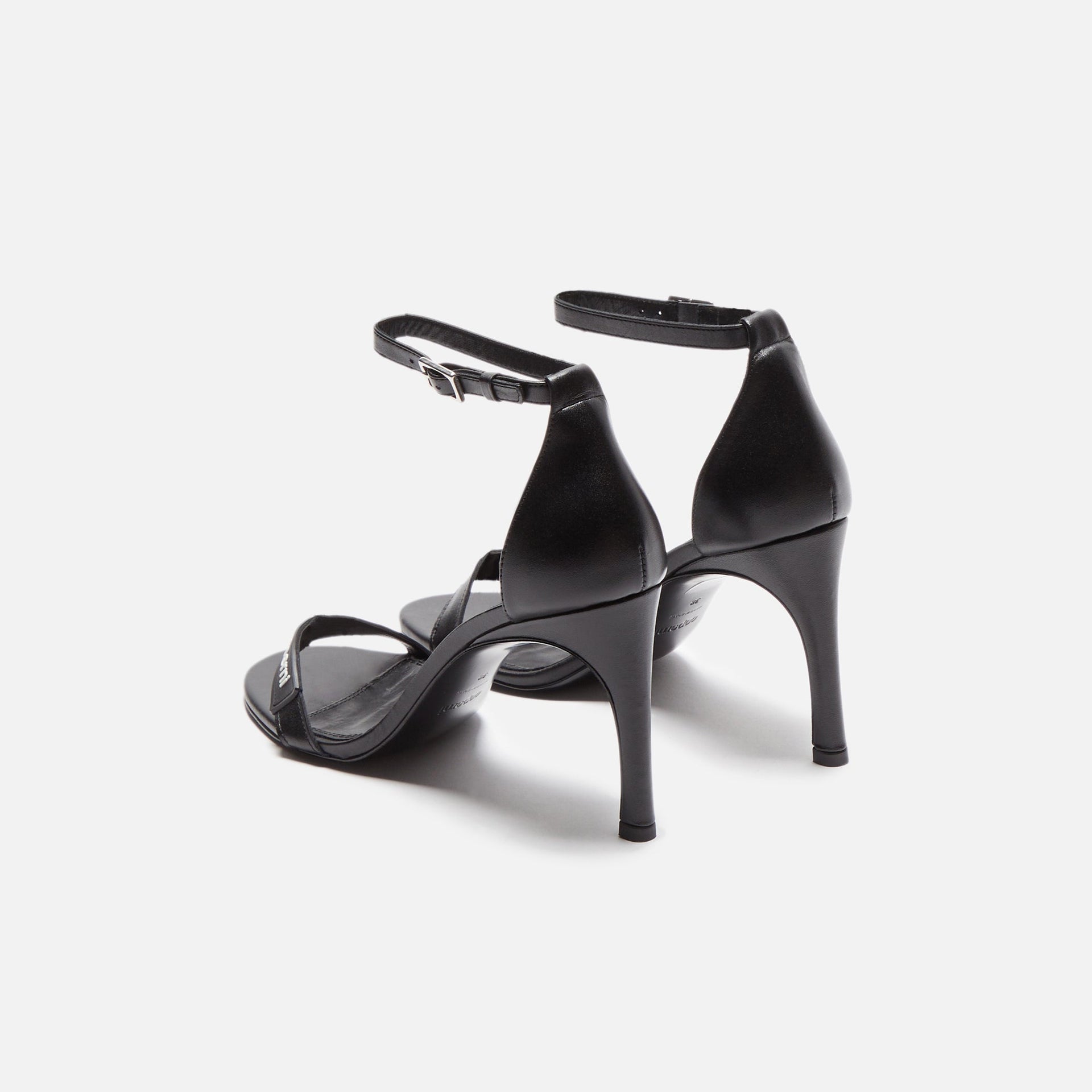 Coperni Skinny Strap Logo Sandals - Black