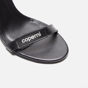 Coperni Skinny Strap Logo Sandals - Black