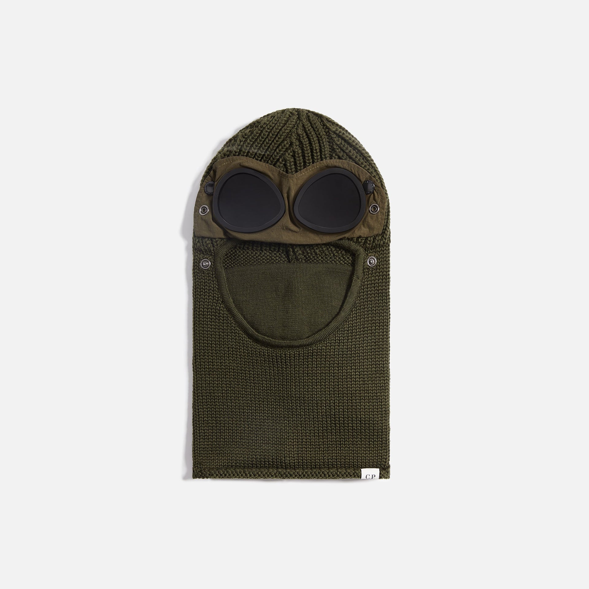 C.P. Company Extrafine Merino Wool Goggle Balaclava - Olive