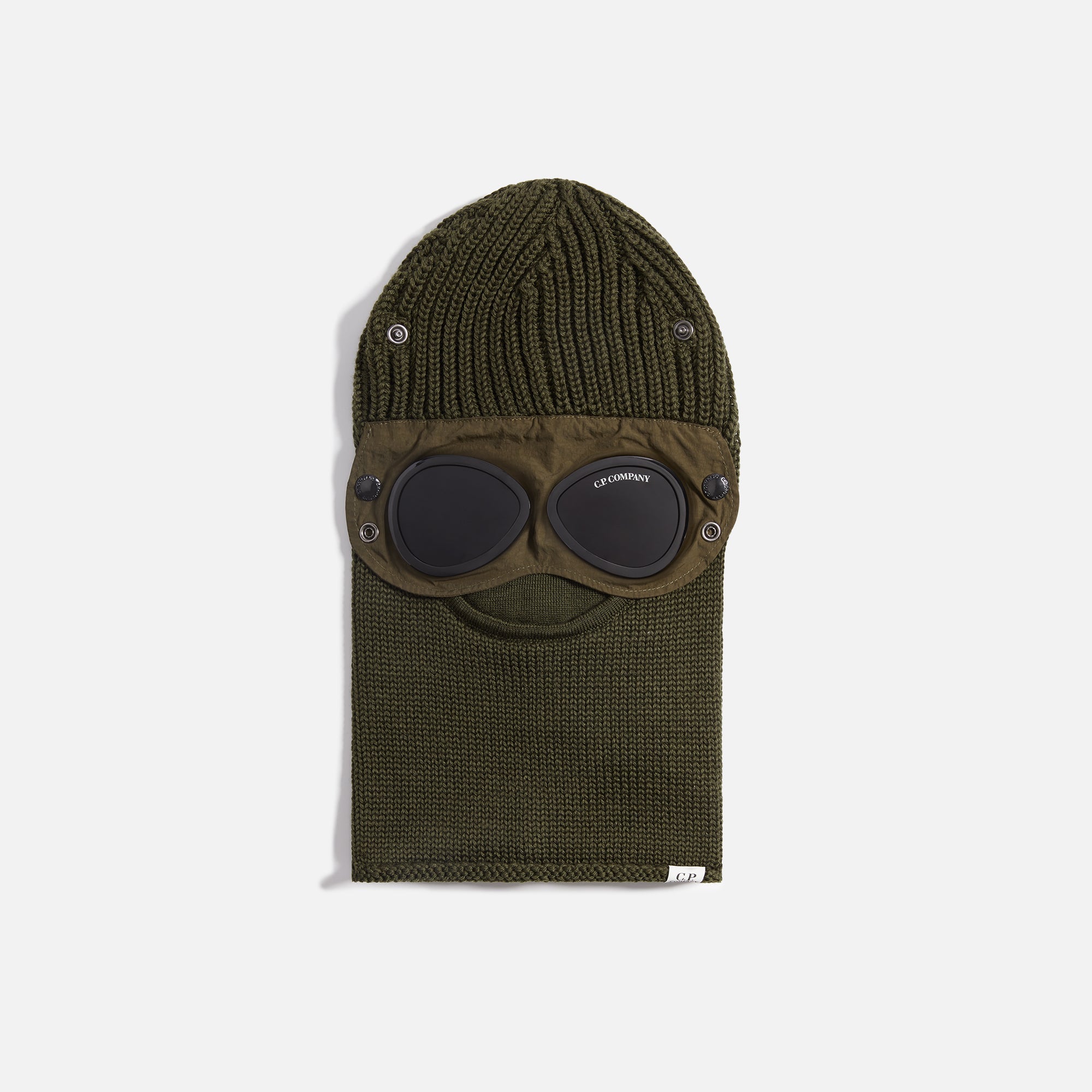 C.P. Company Extrafine Merino Wool Goggle Balaclava - Olive – Kith