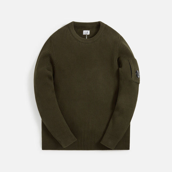 C.P. Company Full Rib Crew Neck Jumper Ivy Green Kith Europe