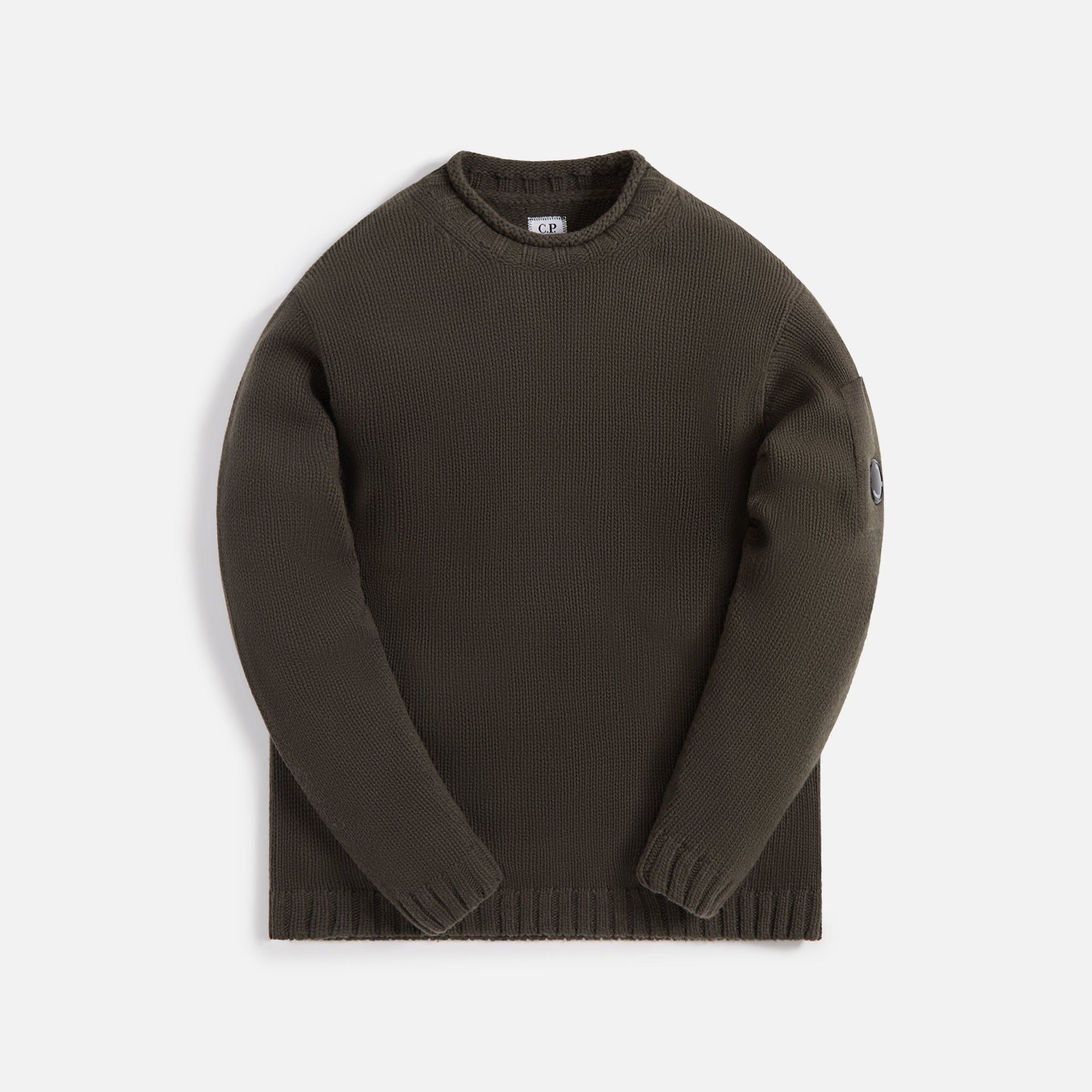 CP Company Lambswool Lens Jumper - Olive Night