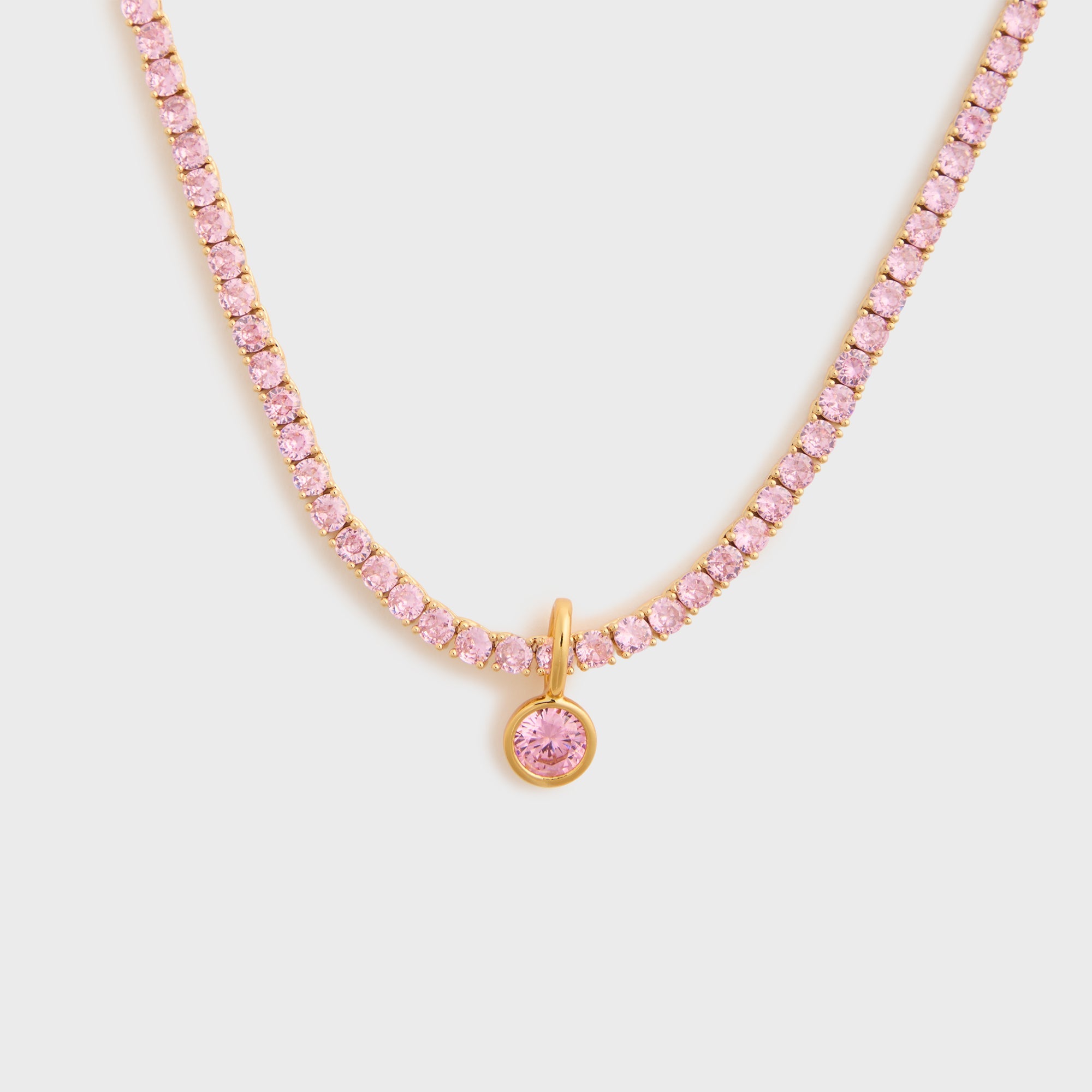 pink charm ハツネ Crystal Haze Round Charm - Bubblegum Pink – Kith Europe