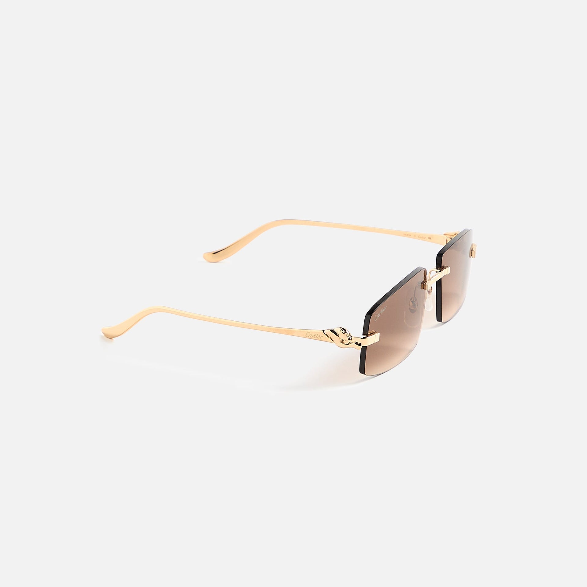 Cartier Rectangular Frames - Gold Brown