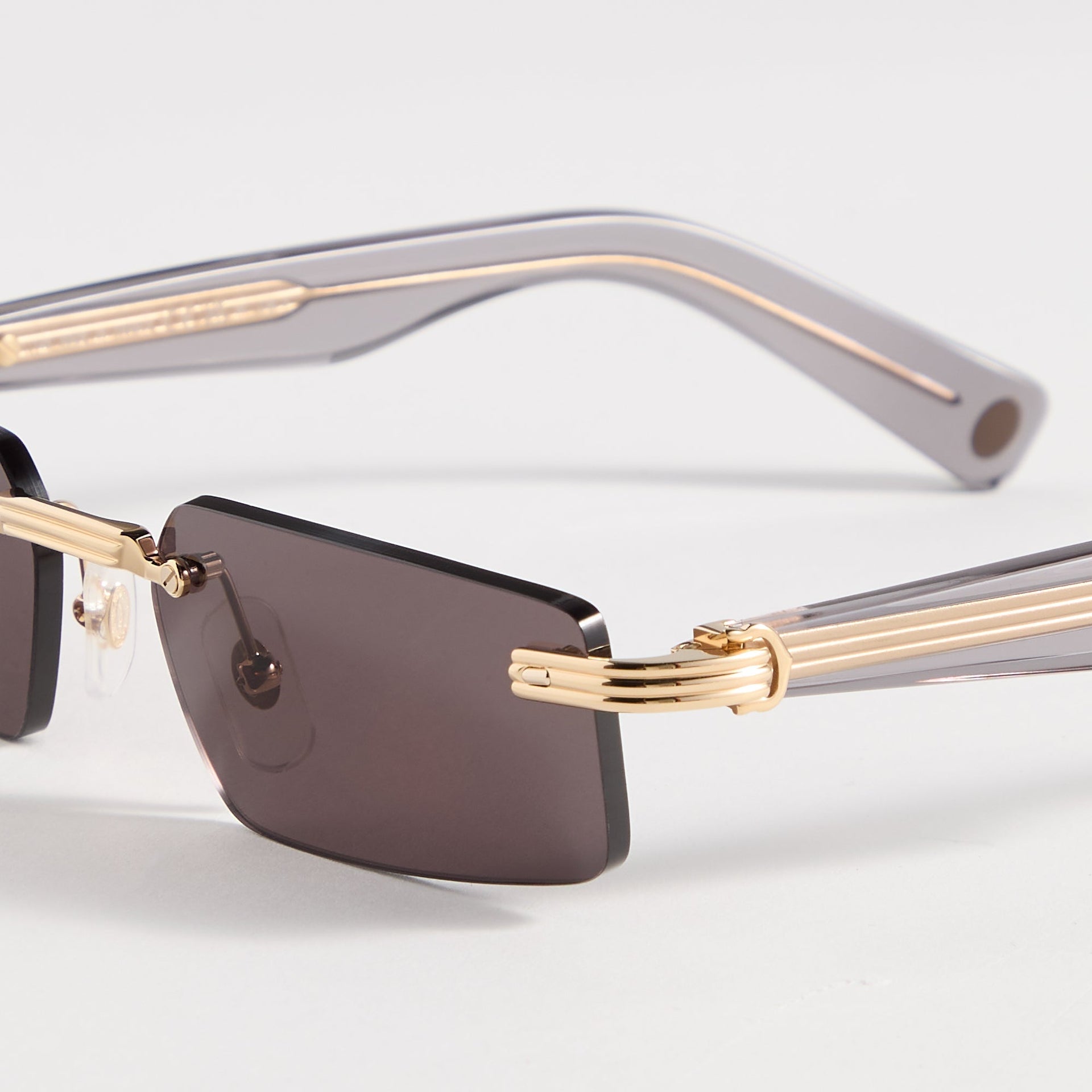 Cartier Rectangular Sunglasses - Black / Gold