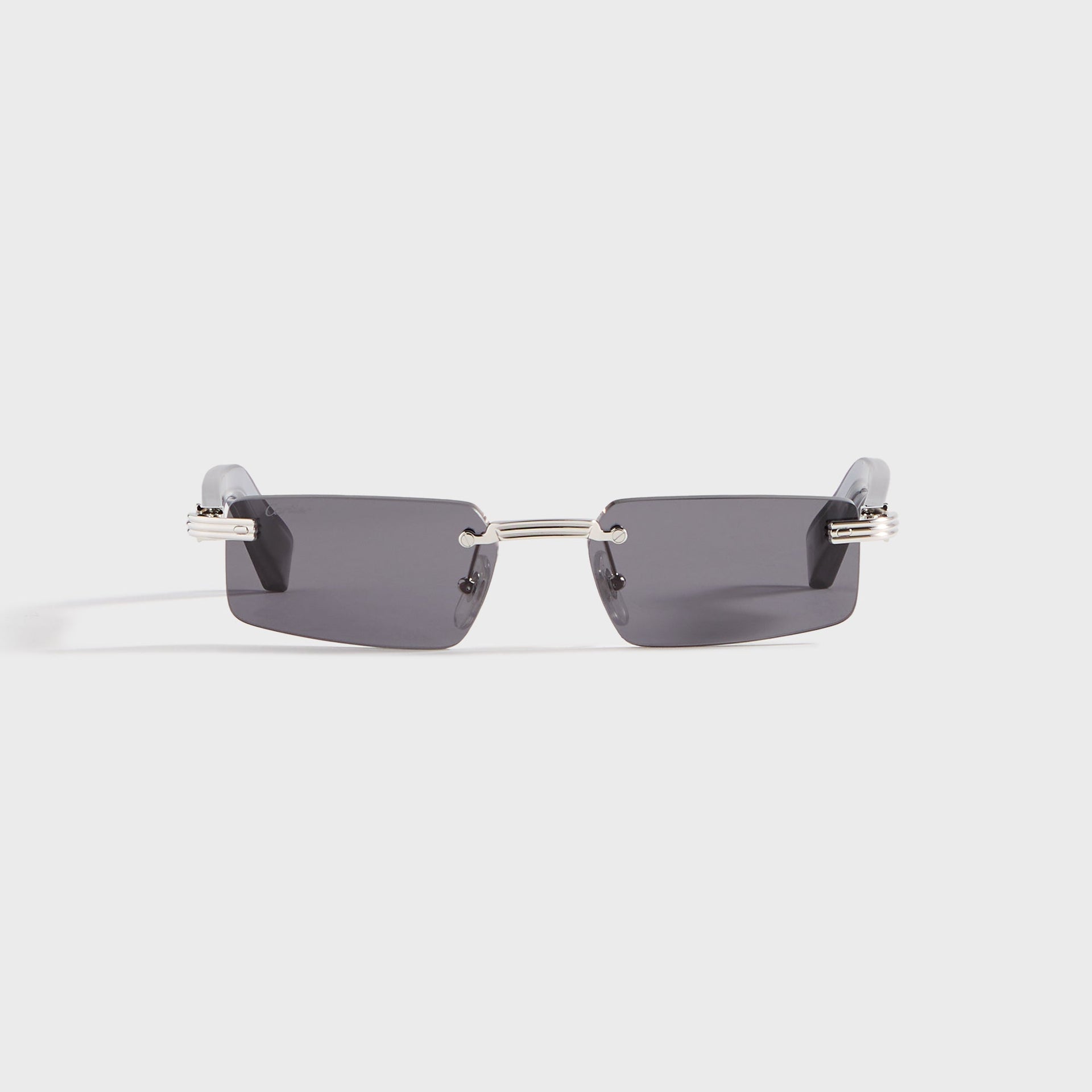 Cartier Rectangular Sunglasses - Silver / Blue