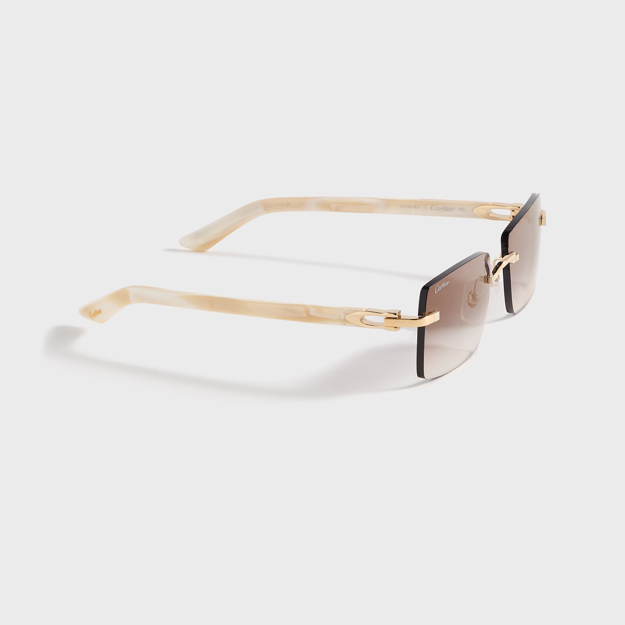 Cartier Rectangle Frame Sunglasses - Gold / Ivory / Grey – Kith Europe