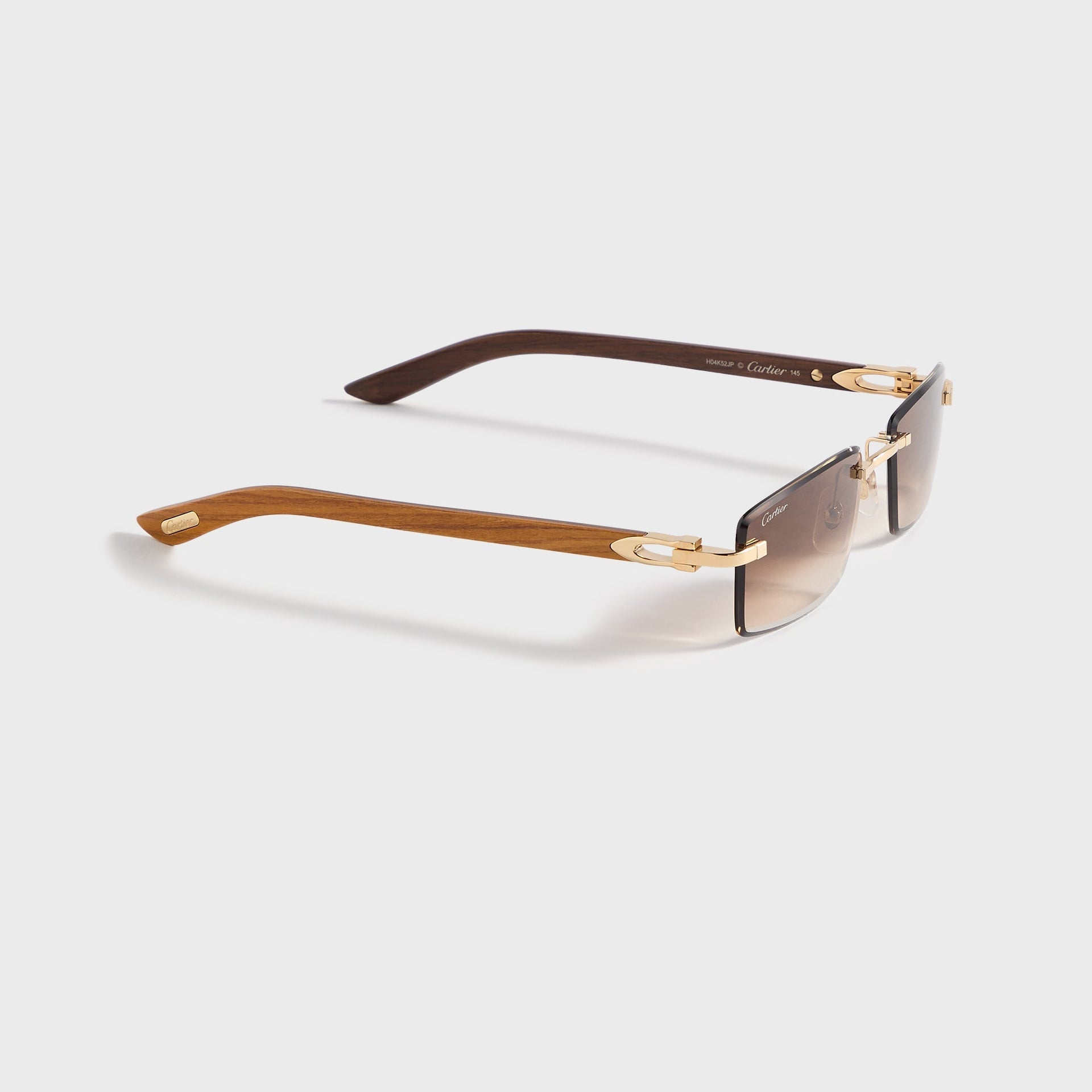Cartier Square Sunglasses - Gold / Yellow / Brown
