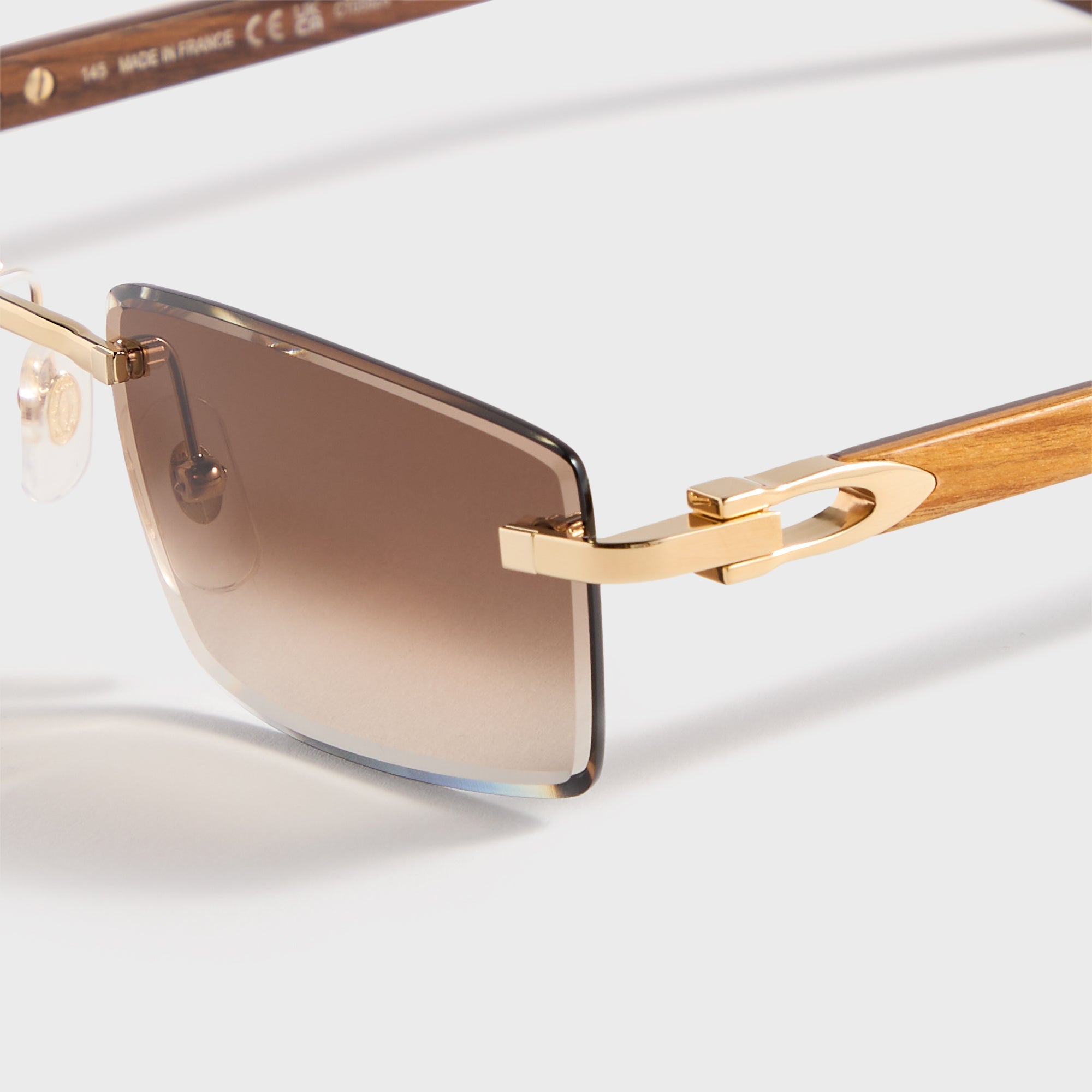 Cartier Square Sunglasses - Gold / Yellow / Brown – Kith Europe