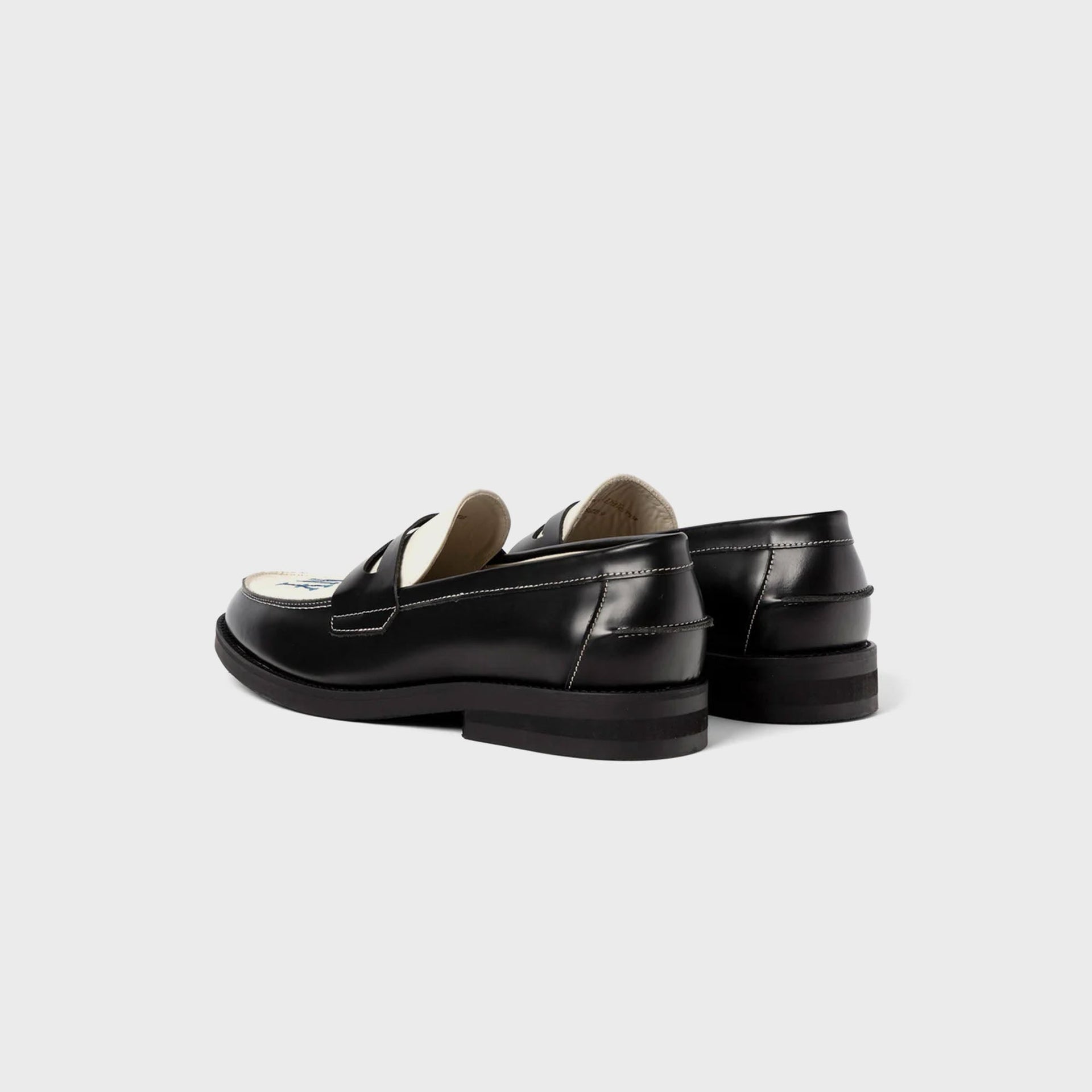 DUKE + DEXTER Wilde NY Penny Loafer - Black / White