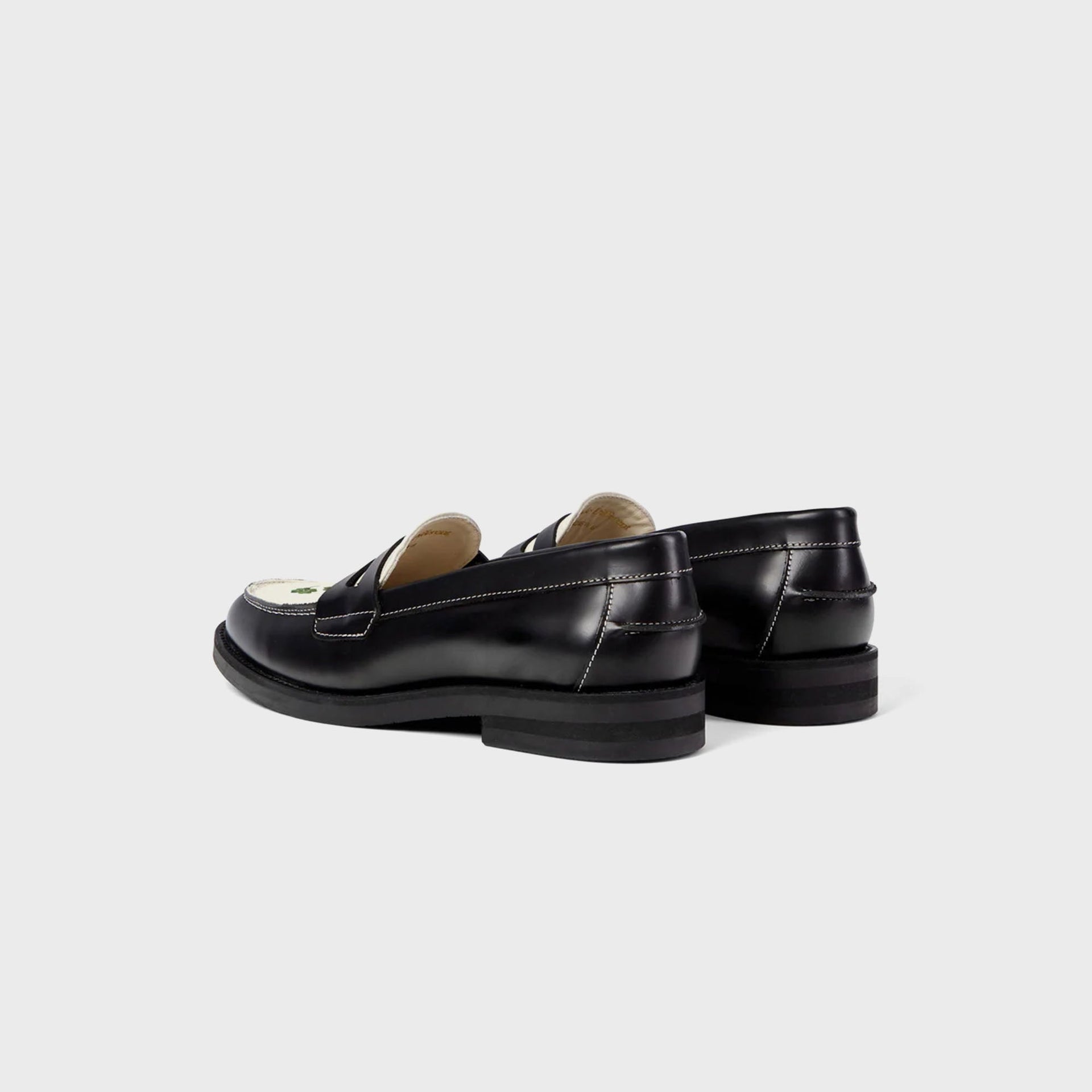 DUKE + DEXTER WMNS Wilde Clover Penny Loafer - Black / White