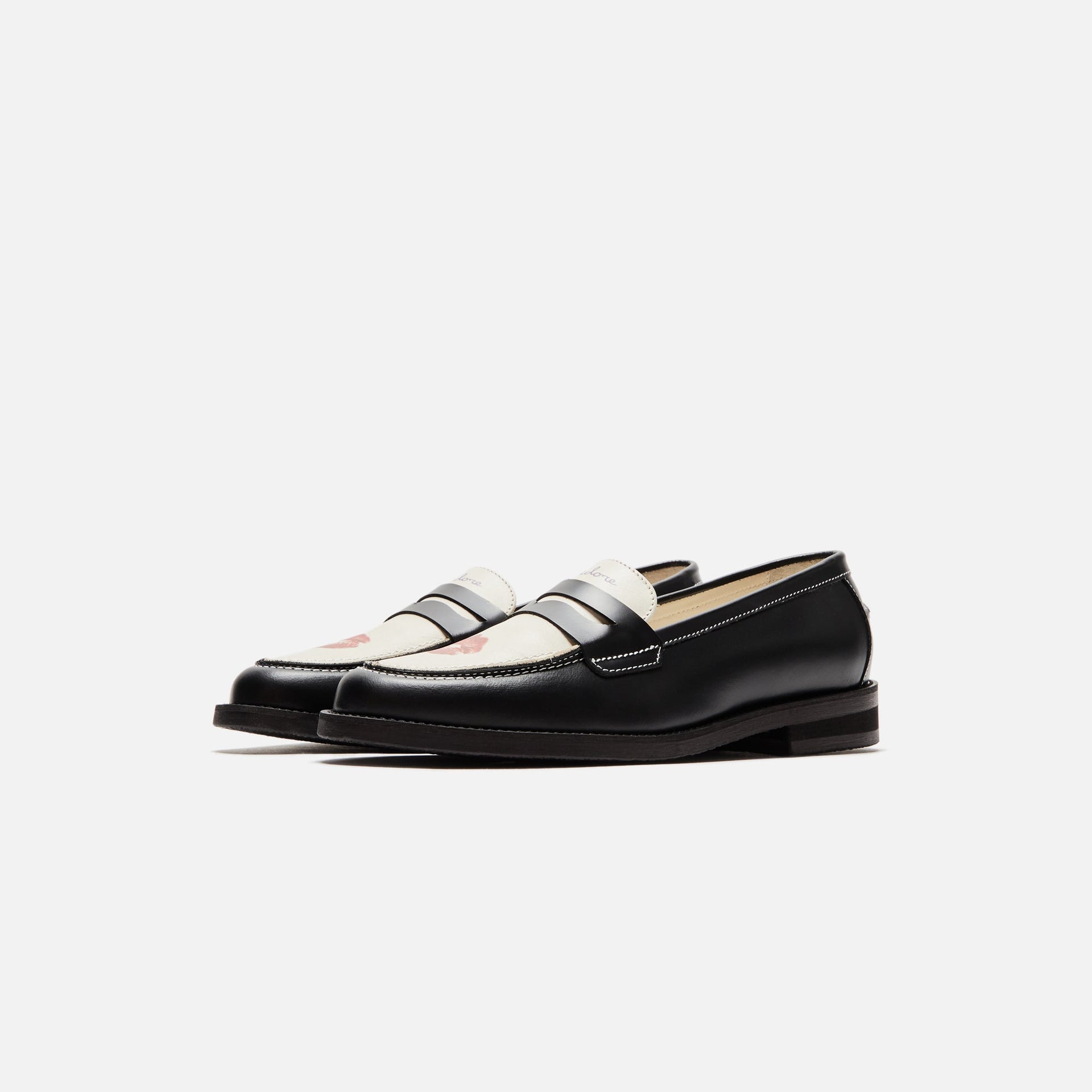 DUKE + DEXTER WMNS Kiss Penny Loafer - Black / White