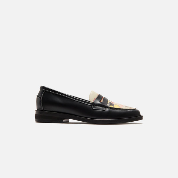 【Duke + Dexter】Black Suede Cherry Penny Loafer - Women's Cherry Penny Loafers For Women | DUKE + DEXTER