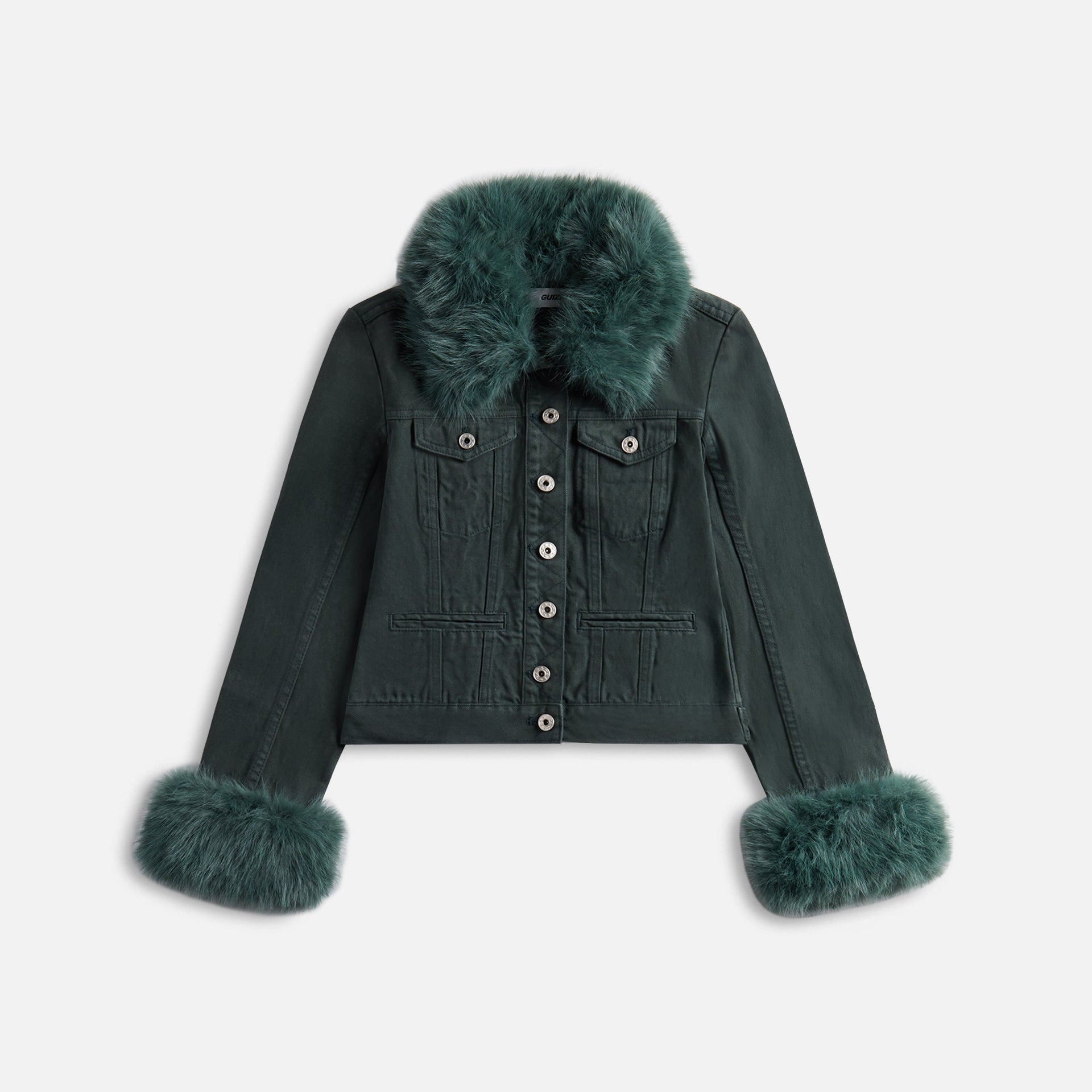 GUIZIO Ares Faux Fur Jacket - Forest