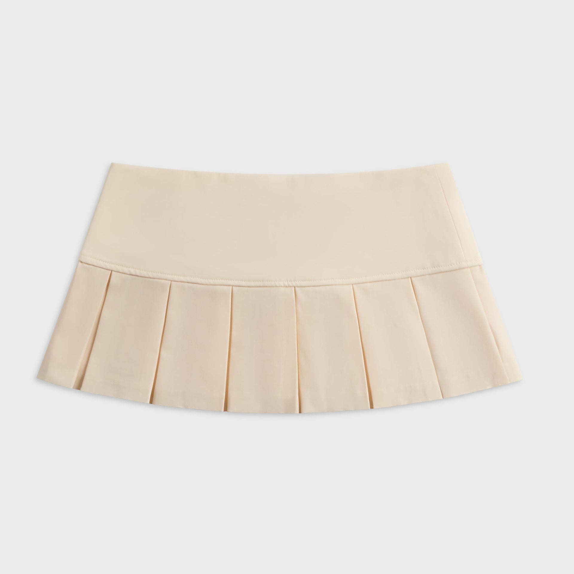 GUIZIO Pleated Micro Mini Skirt - Ivory