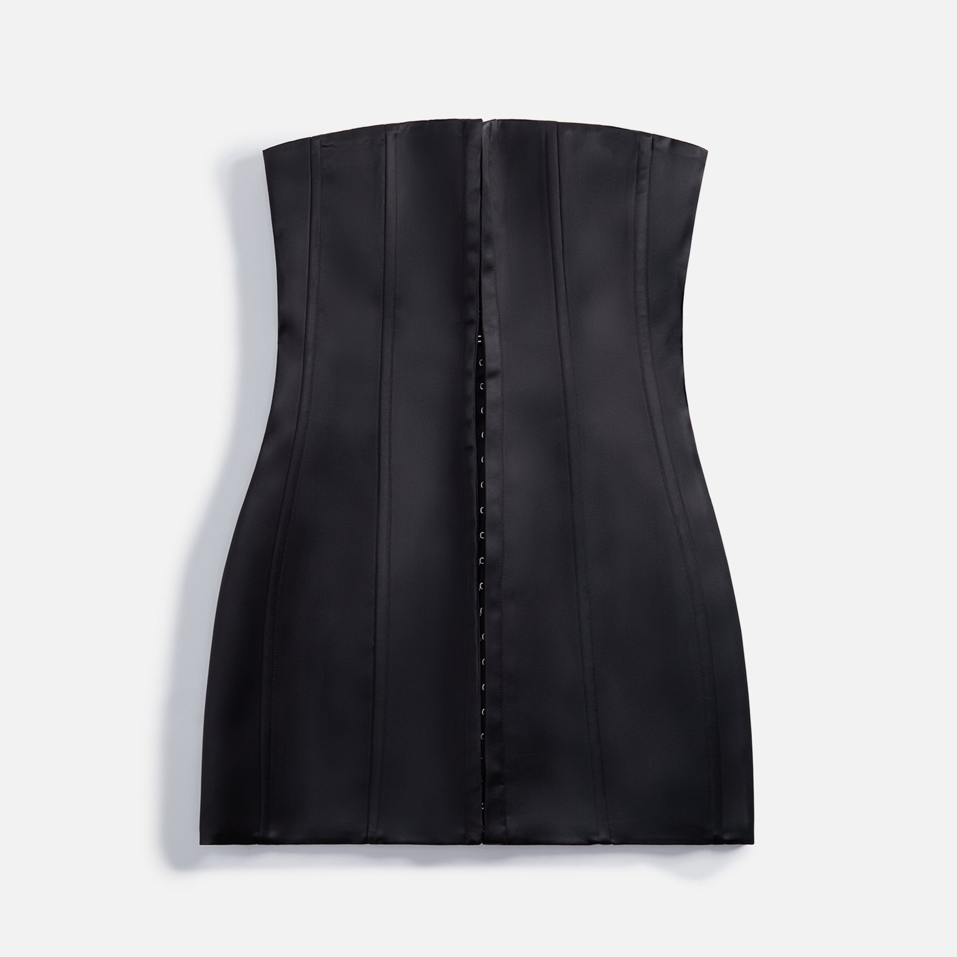 GUIZIO Satin Corset Dress - Black