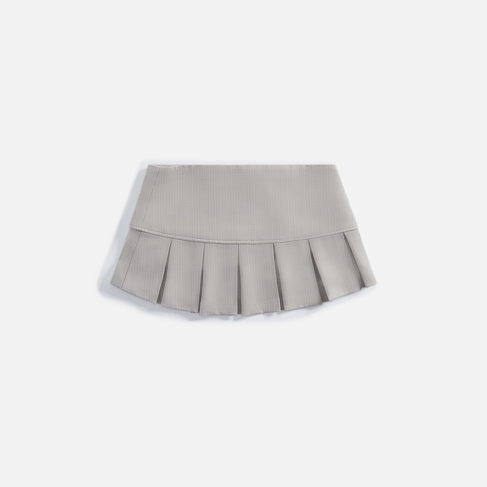 GUIZIO Pleated Micro Mini Skirt - Light Grey Plaid – Kith Europe