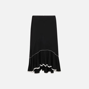 GUIZIO Low Rise Dainty Midi Skirt - Black
