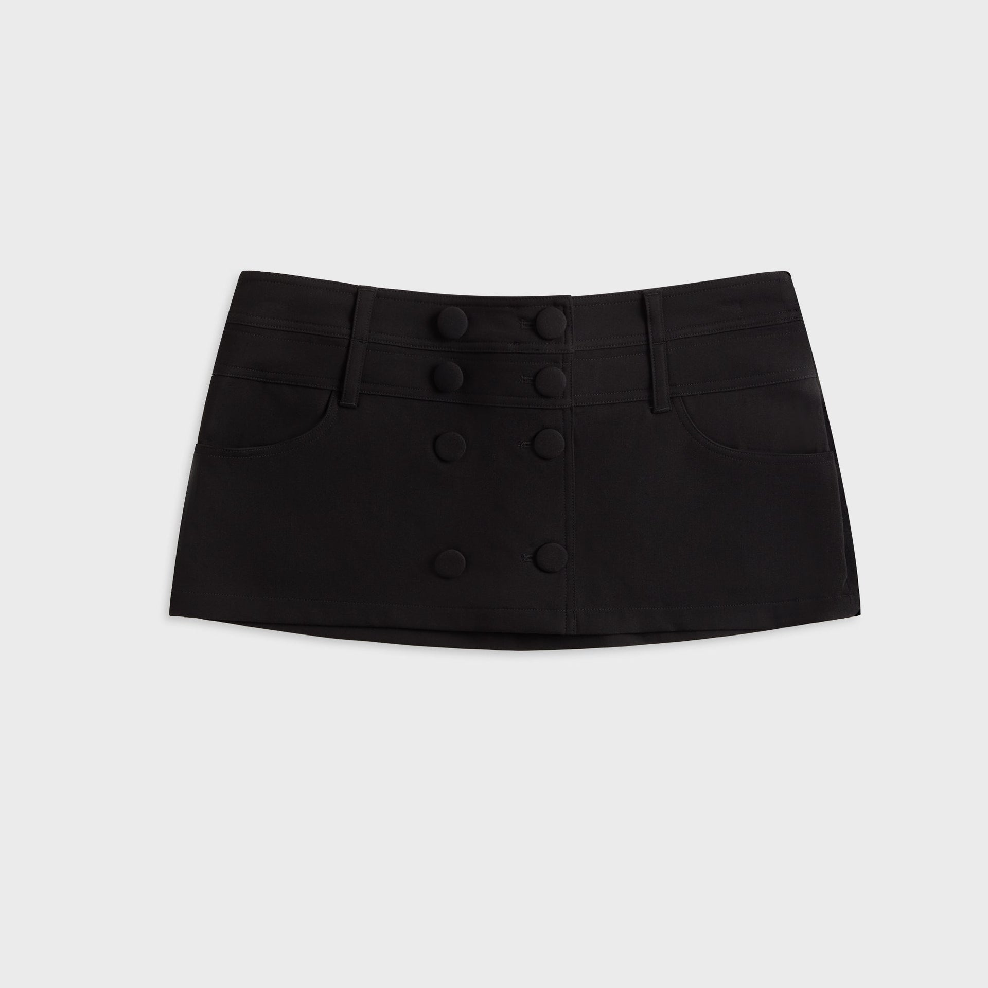 GUIZIO Double Breasted Mini Skort - Black