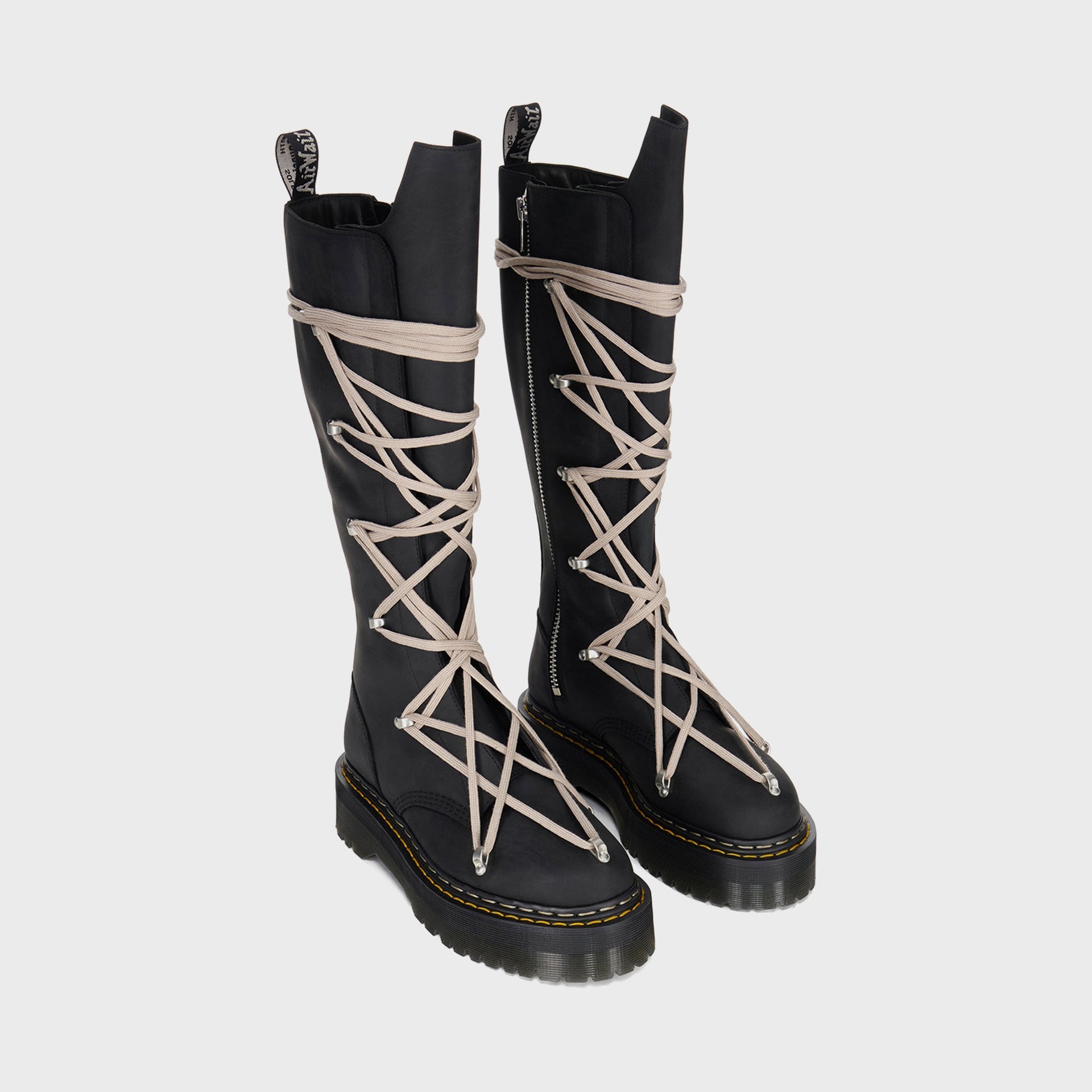 Dr. Martens x Rick Owens DRKSHDW 1B60 Quad Sole Pentalace Boot - Black