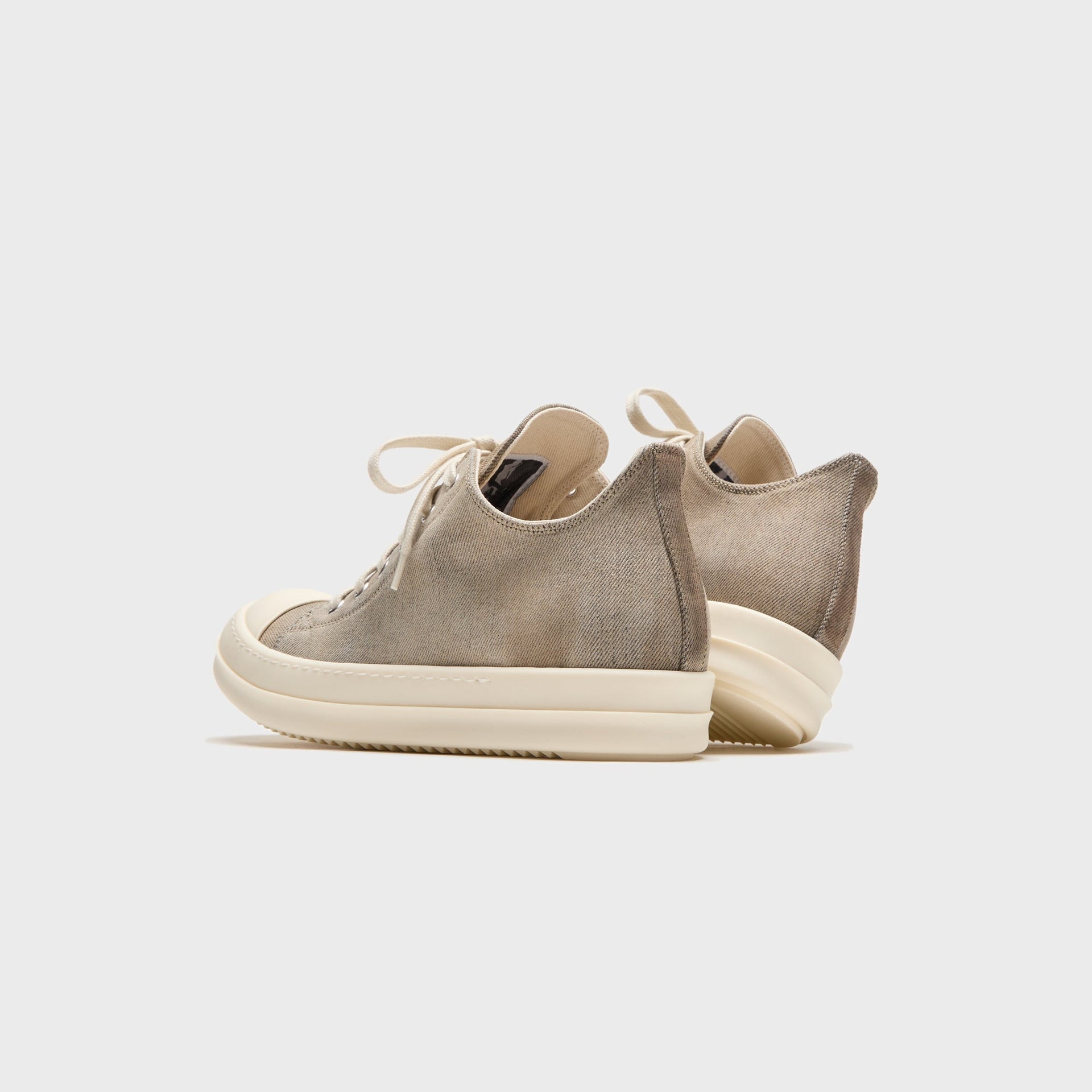 Rick Owens WMNS DRKSHDW Scarpe In Denim Low Sneakers - Dust / Milk
