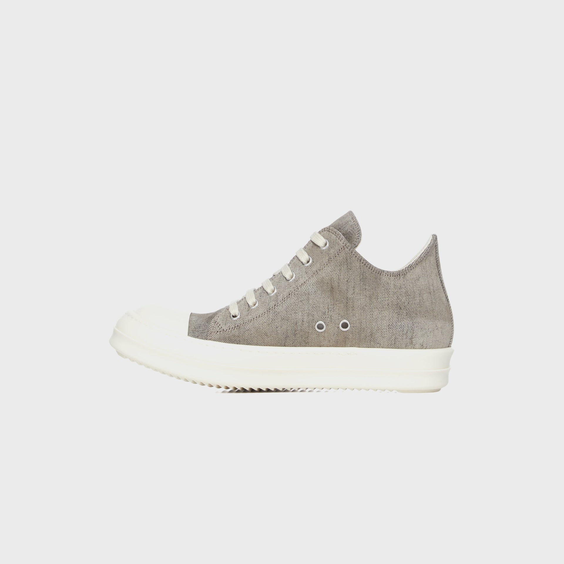 Rick Owens WMNS DRKSHDW Scarpe In Denim Low Sneakers - Dust / Milk