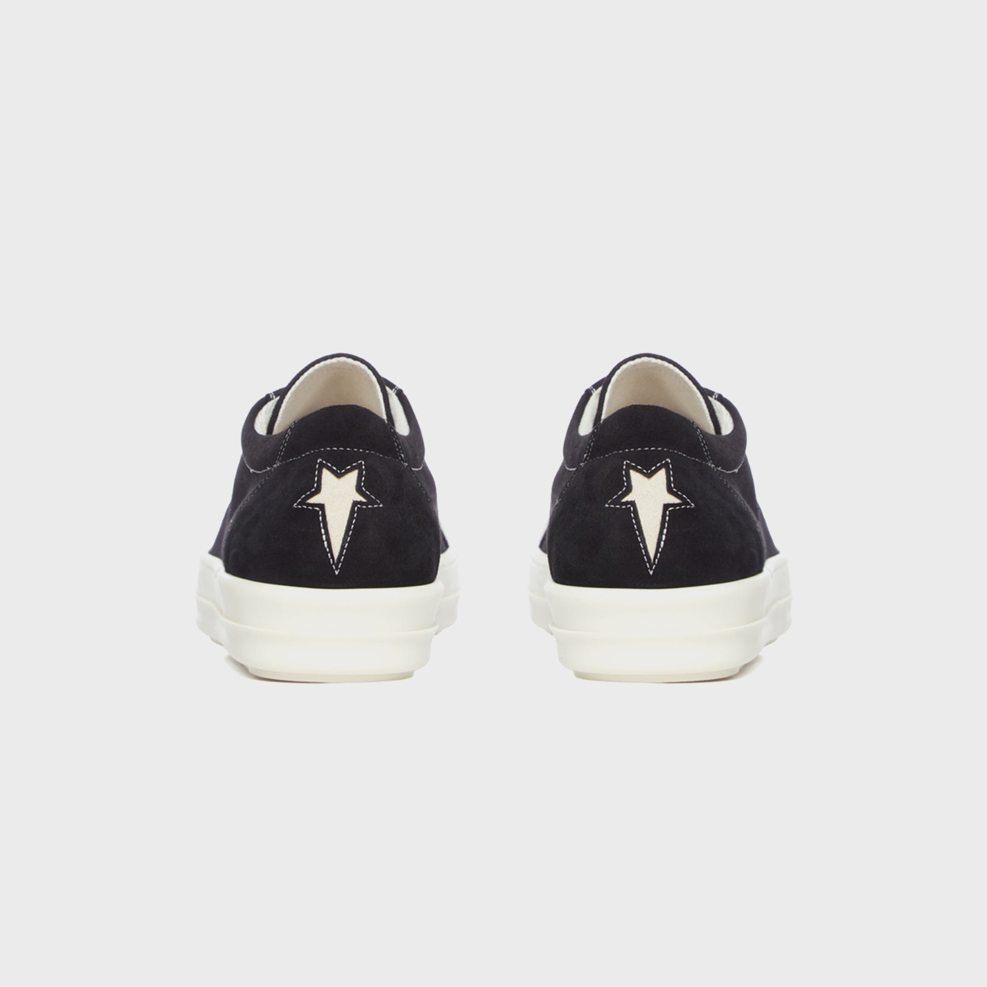 Rick Owens WMNS DRKSHDW Temple Star Applique Sneaks - Black / Milk