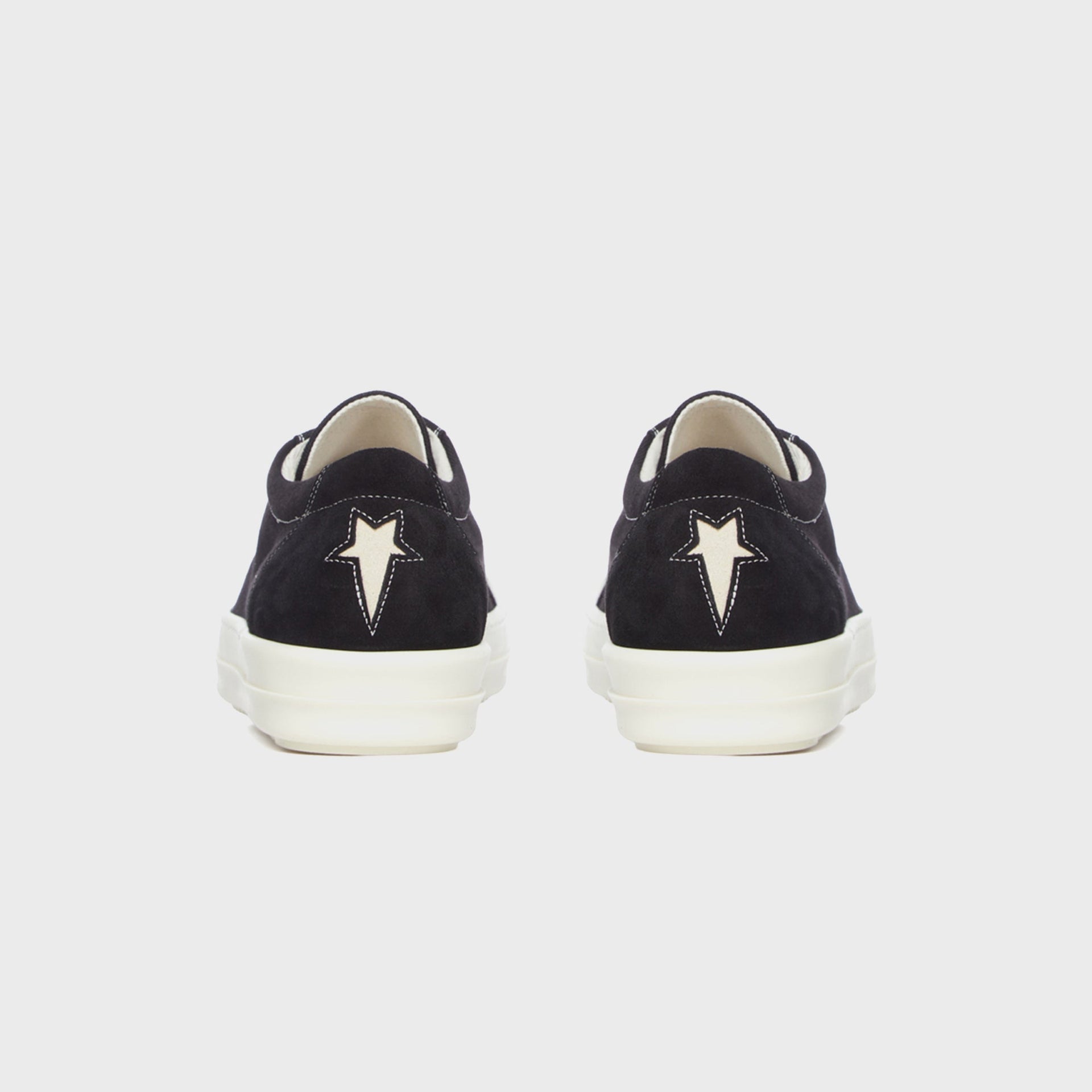 Rick Owens WMNS DRKSHDW Temple Star Applique Sneaks - Black / Milk