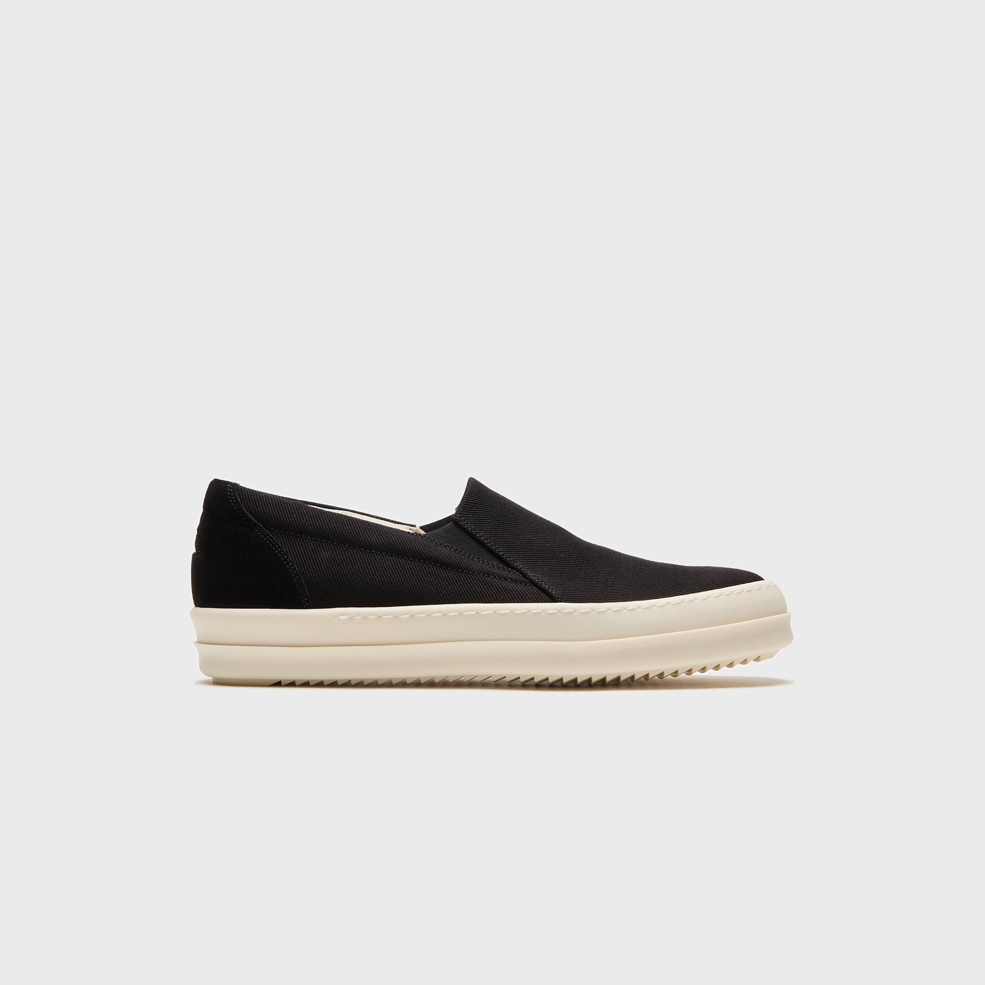 Rick Owens Temple Penta Boat Sneaks - Black / Milk