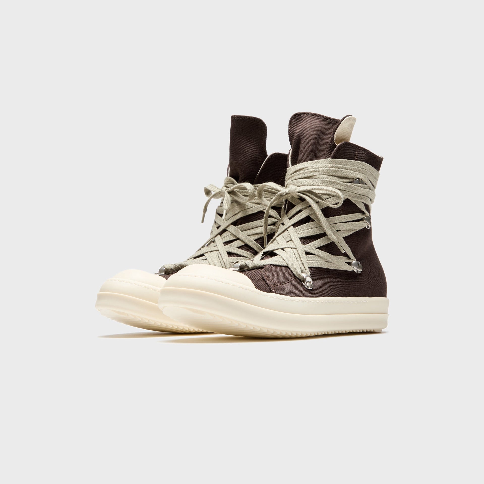 Rick Owens Megalace Sneaks - Dark Dust / Milk / Milk