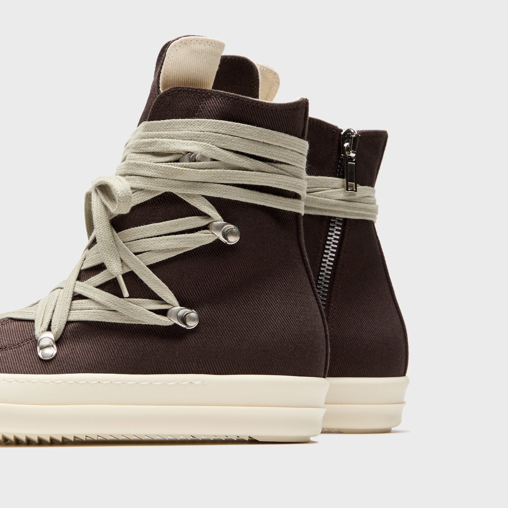 Rick Owens Megalace Sneaks - Dark Dust / Milk / Milk