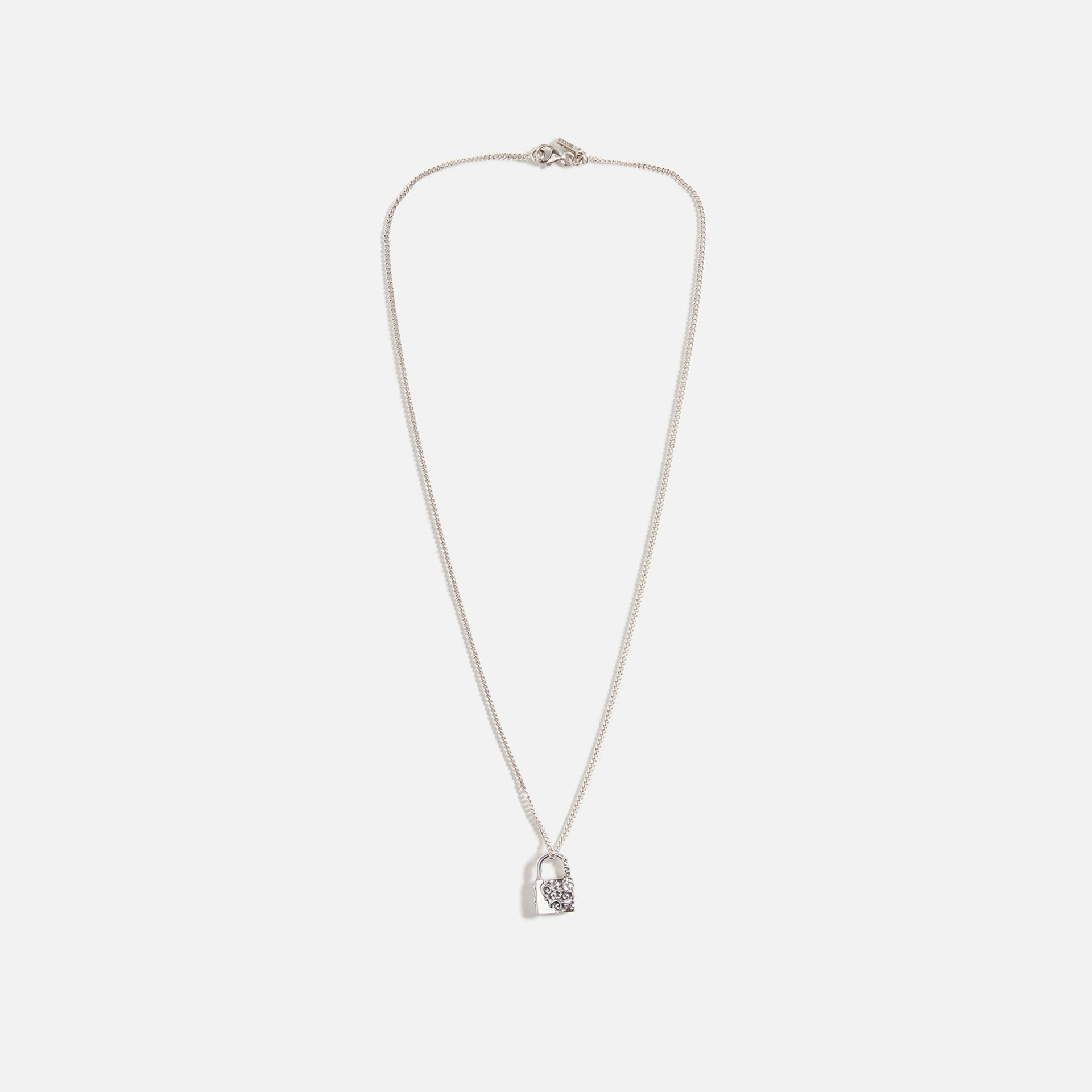 Emanuele Bicocchi Small Arabesque Padlock Necklace - Silver