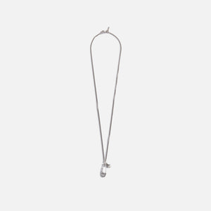 Emanuele Bicocchi Safety Pin Pearl Pendant Necklace - Silver