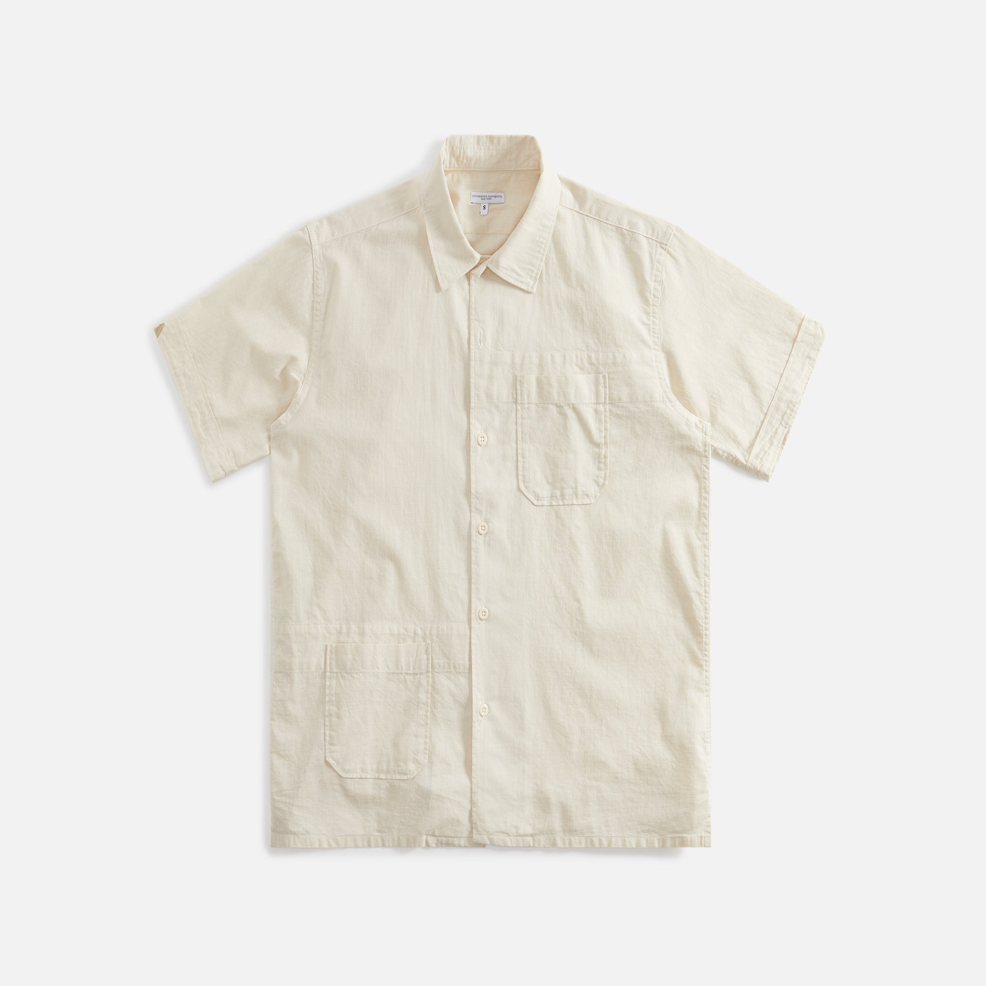 Engineered Garments Camp Shirt - Beige Cotton Handkerchief – Kith Europe