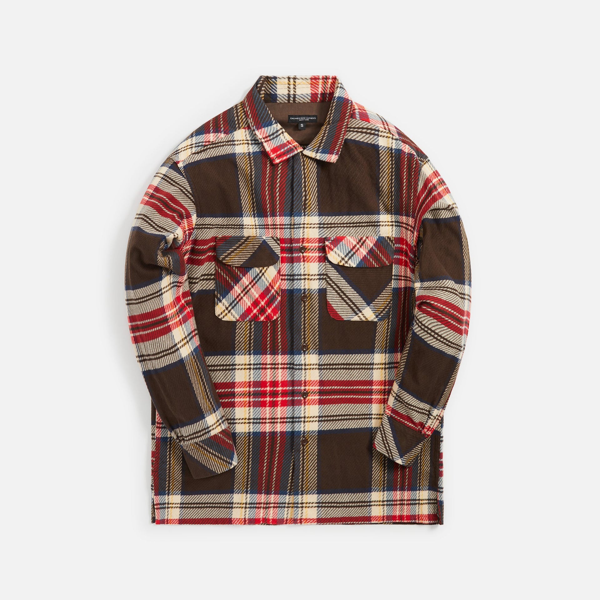 Engineered Garments Classic Shirt Cotton Heavy Twill - Brown Plaid