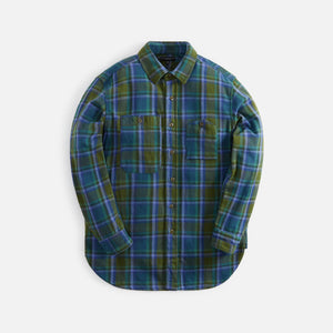 Engineered Garments Work Shirt Cotton Heavy Twill Plaid - Green