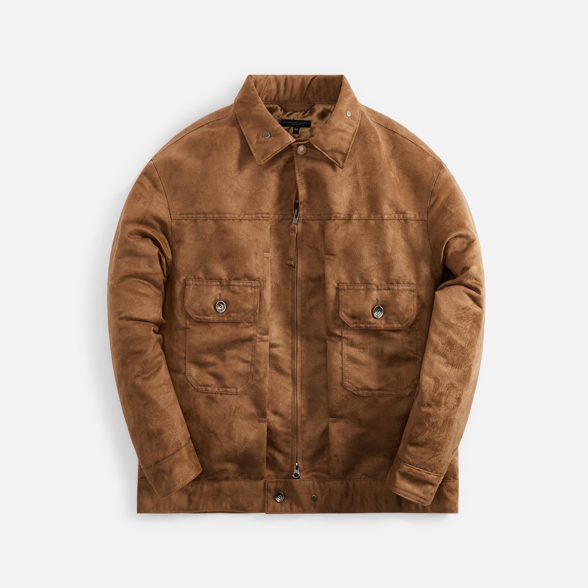 Engineered Garments Trucker Jacket Polyester Fake Suede - Khaki