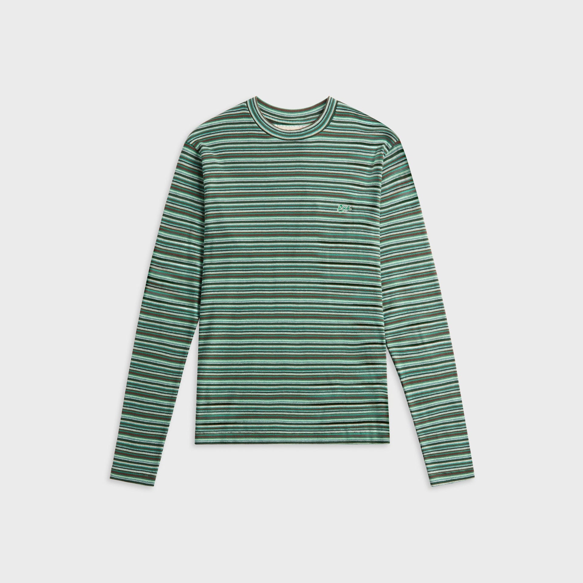 ERL Striped Long Sleeved Tee Knit - Green