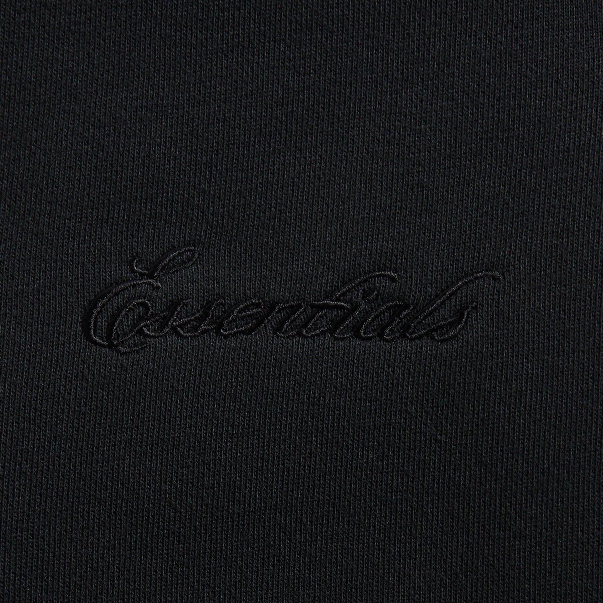 Essentials Relaxed Fleece Sweatpant With Piping in Jet Black / Cloud White