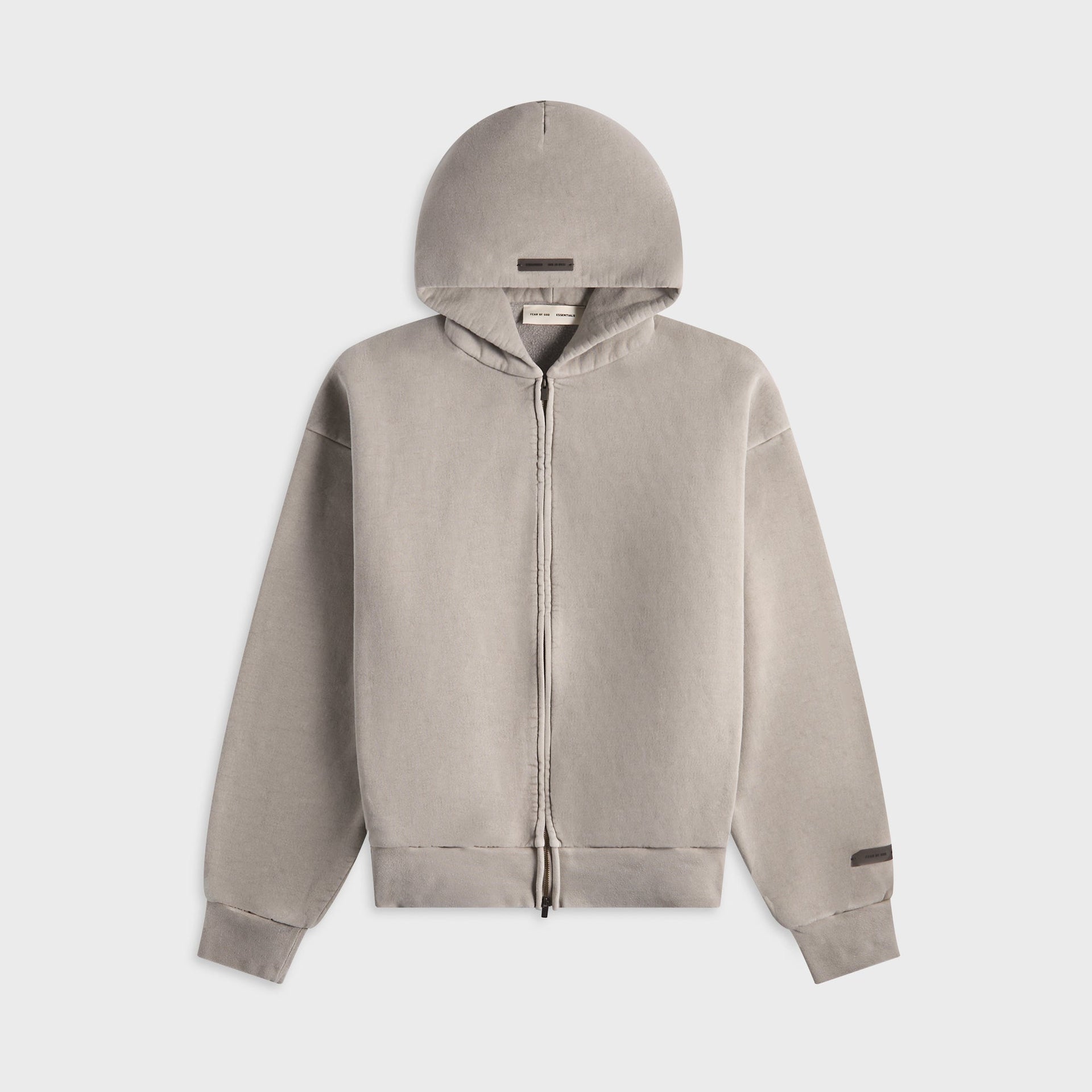 Essentials Classic Full Zip Hoodie - Smoke Grey
