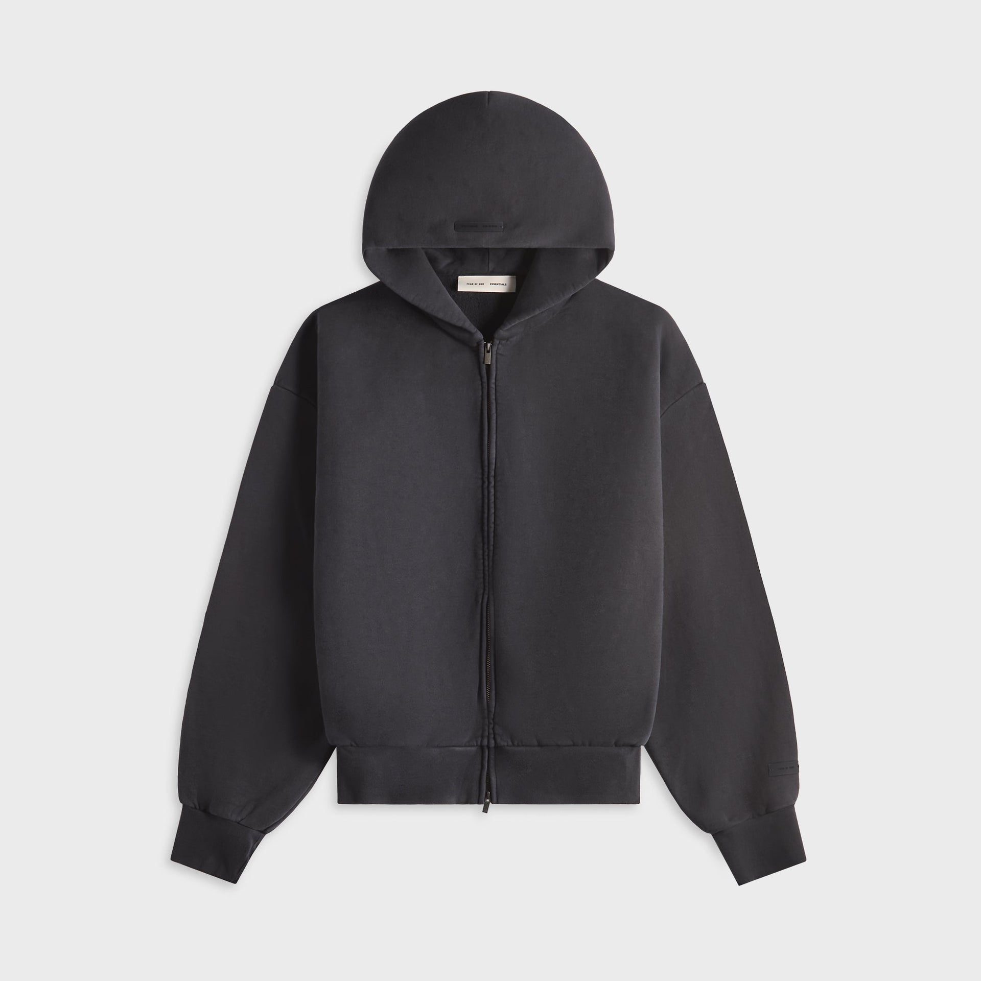 Essentials Classic Full Zip Hoodie - Vintage Black