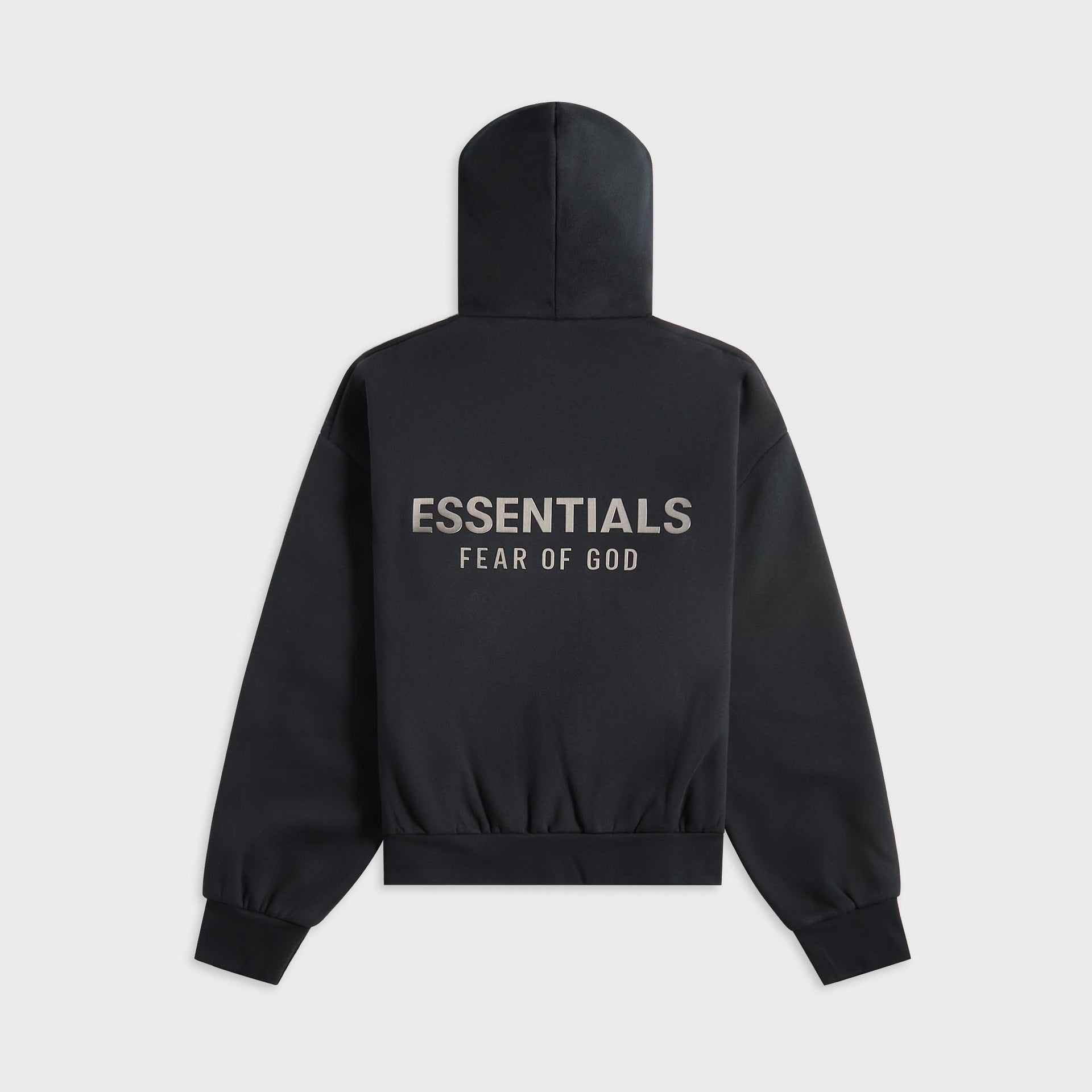 Essentials Classic Fit Fleece Hoodie in Jet Black