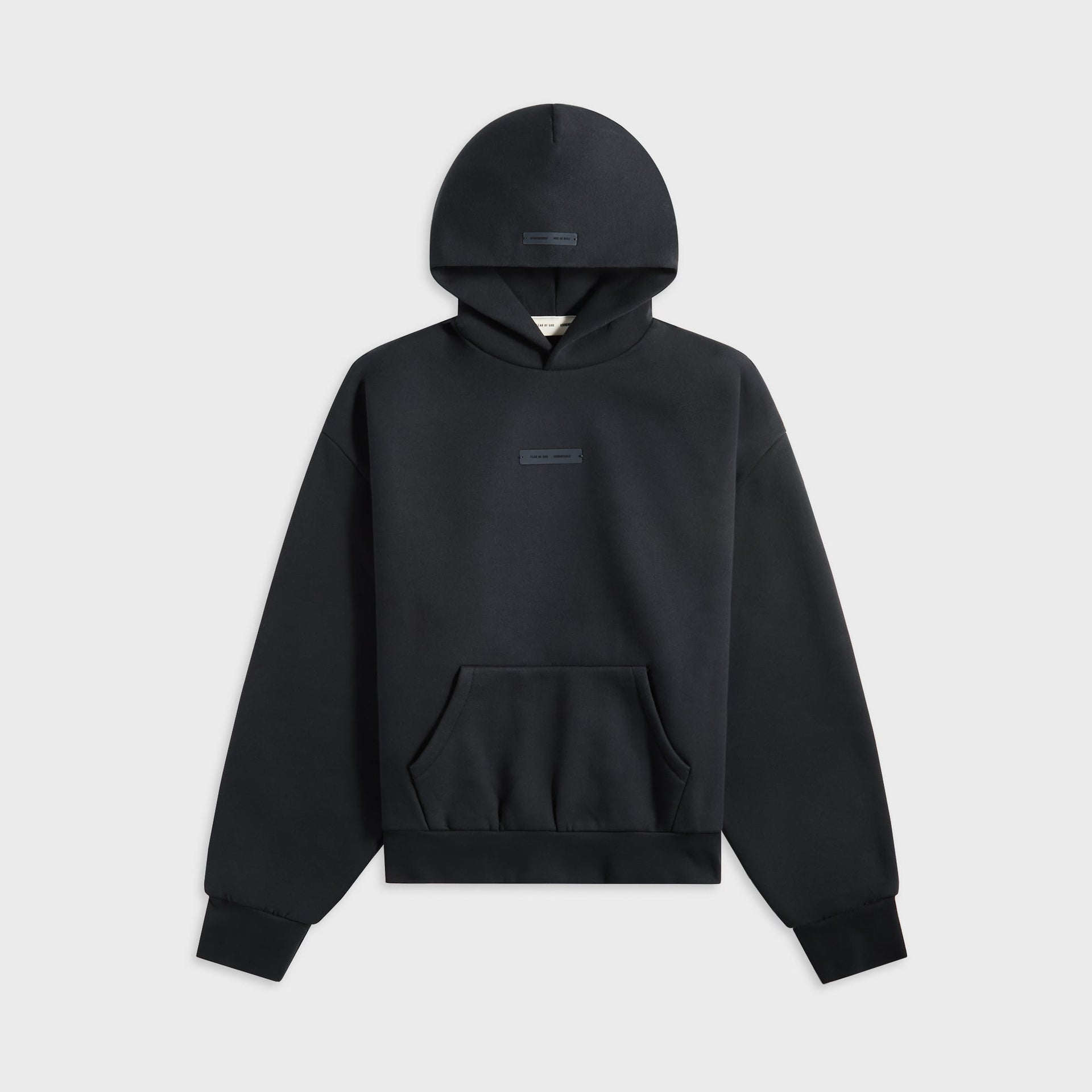 Essentials Classic Fit Fleece Hoodie in Jet Black