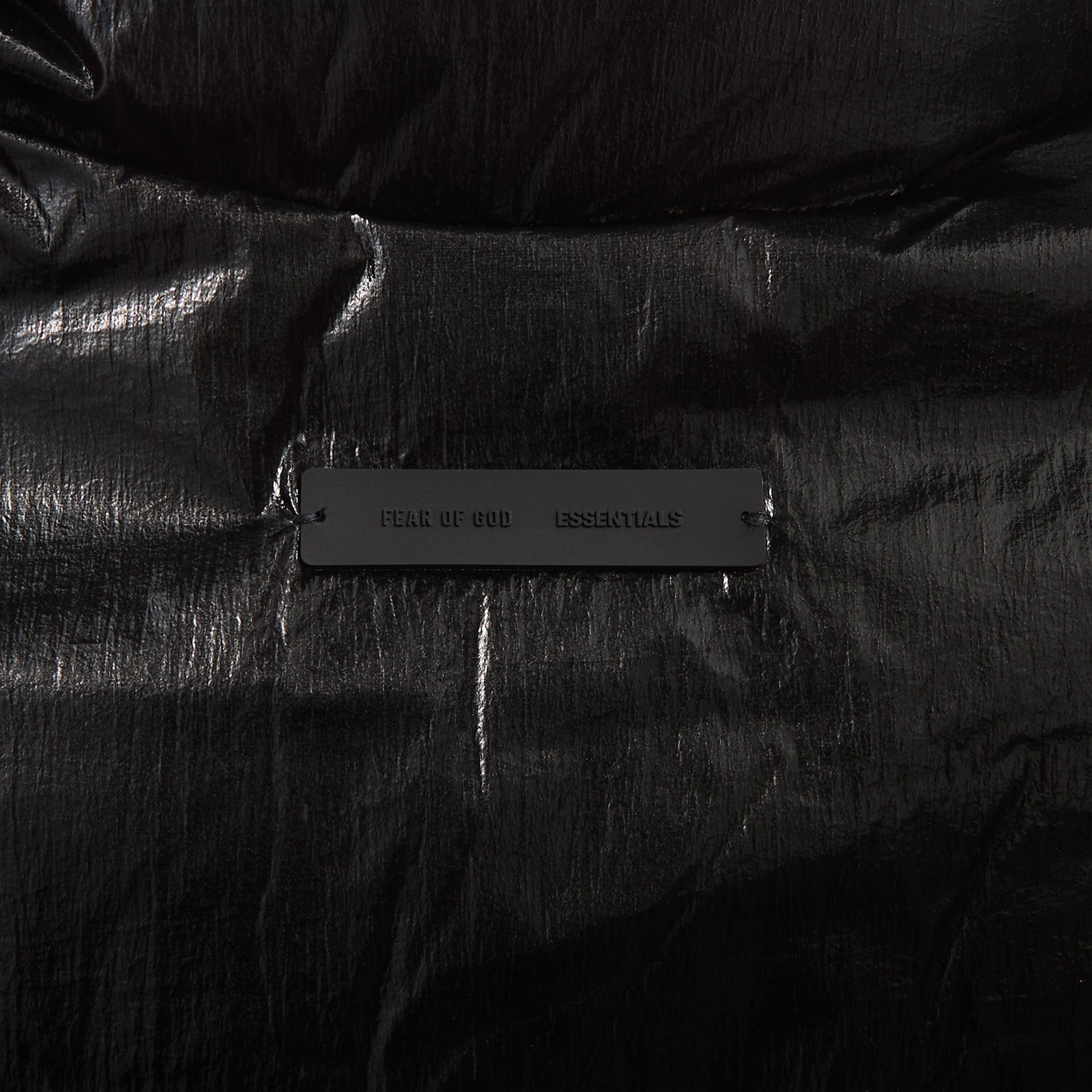 Essentials Fear of God Puffer Jacket - Metallic Black