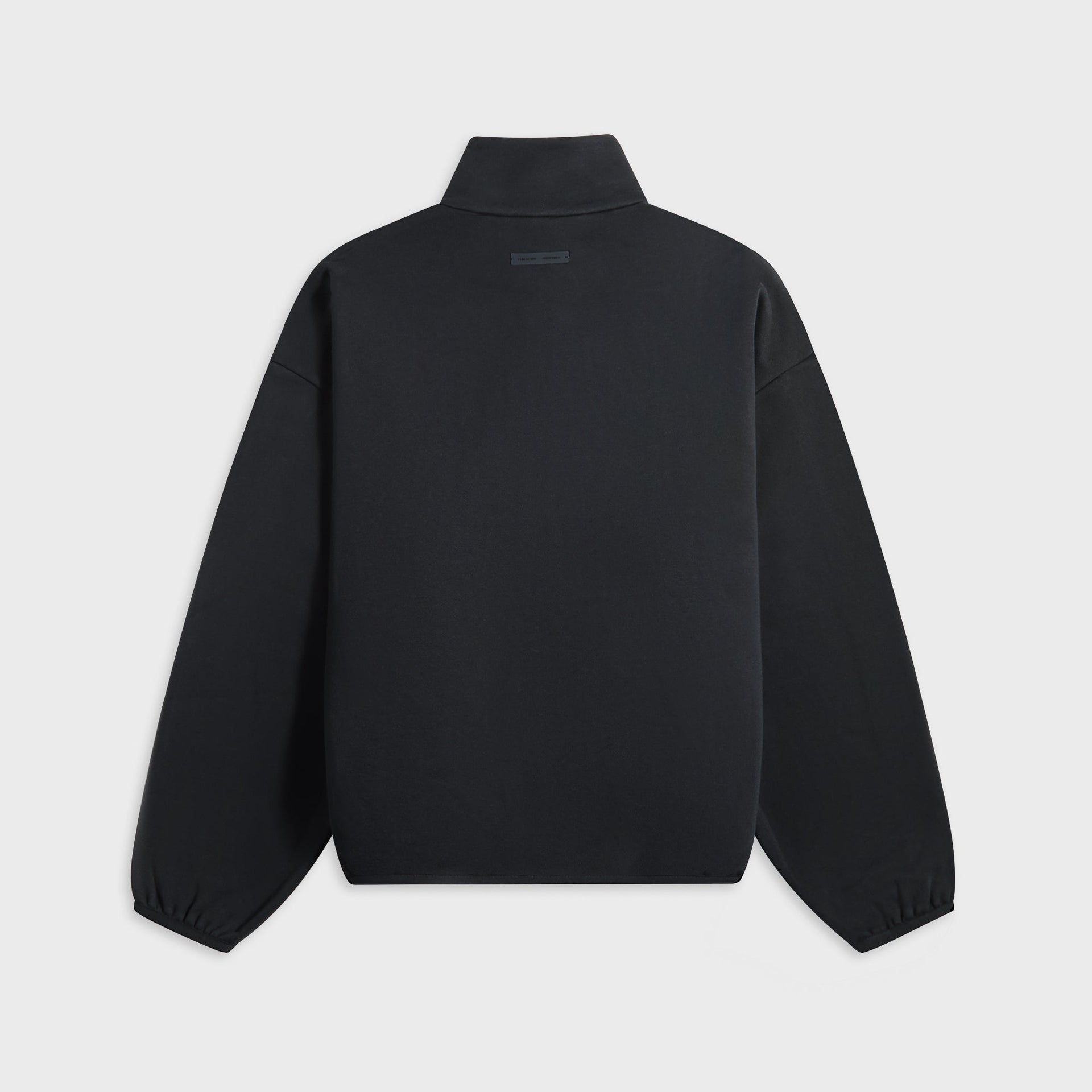 Essentials Modern Fit Fleece Track Jacket in Jet Black / Cloud White