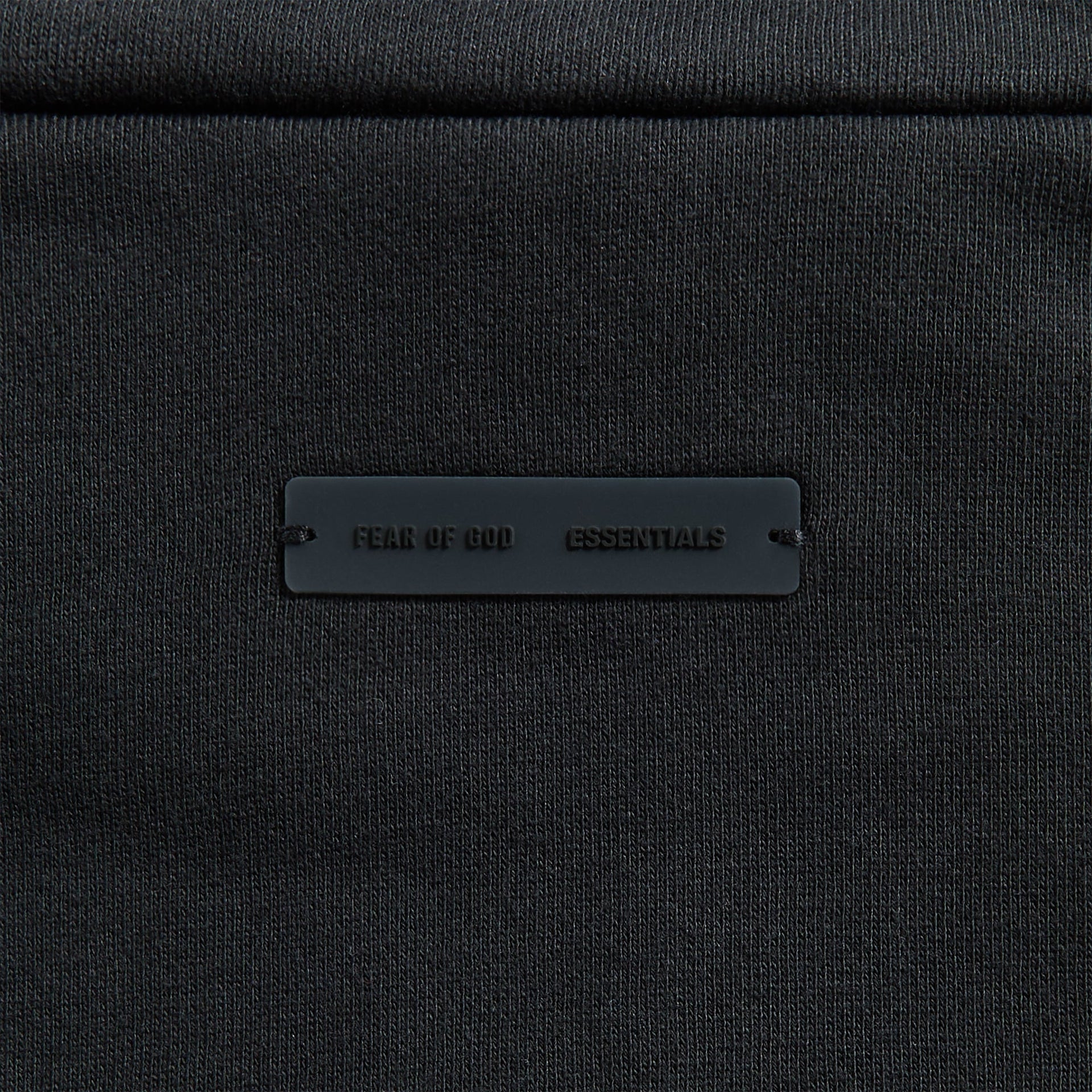 Essentials Modern Fit Fleece Track Jacket in Jet Black / Cloud White