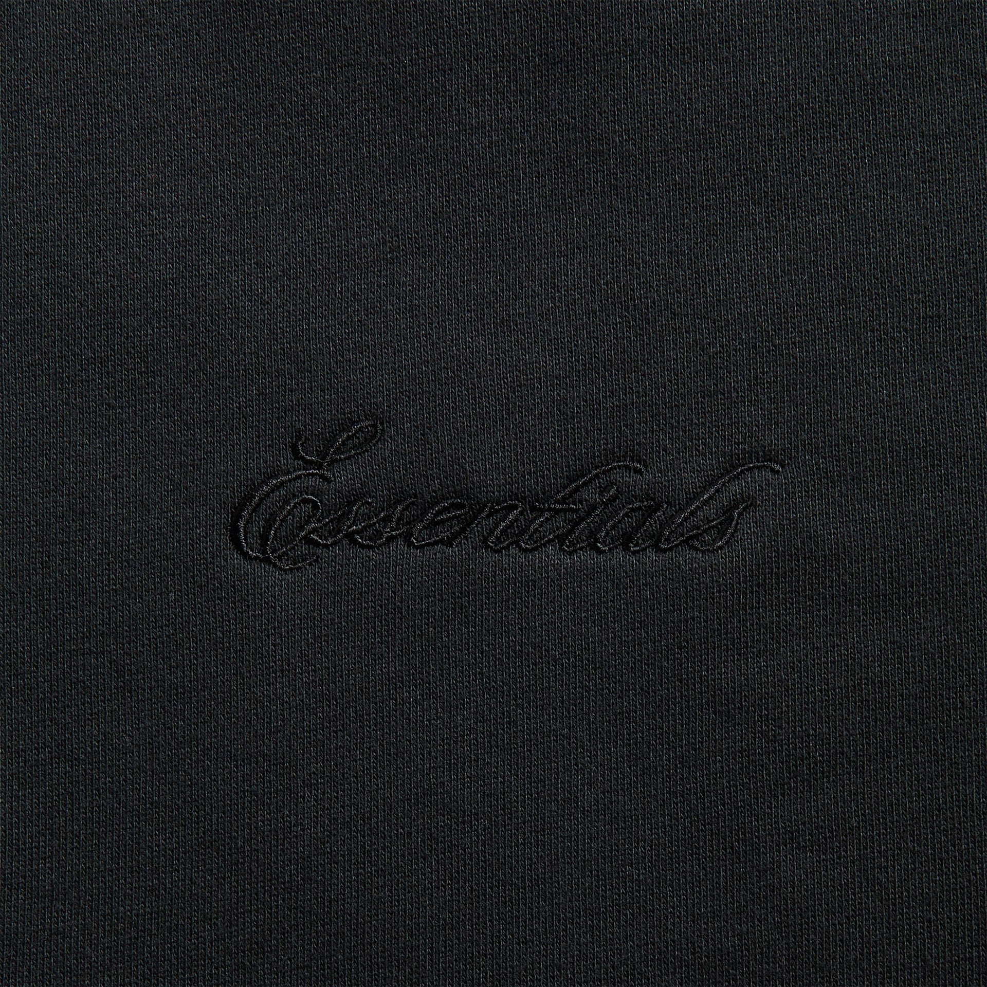 Essentials Modern Fit Fleece Track Jacket in Jet Black / Cloud White